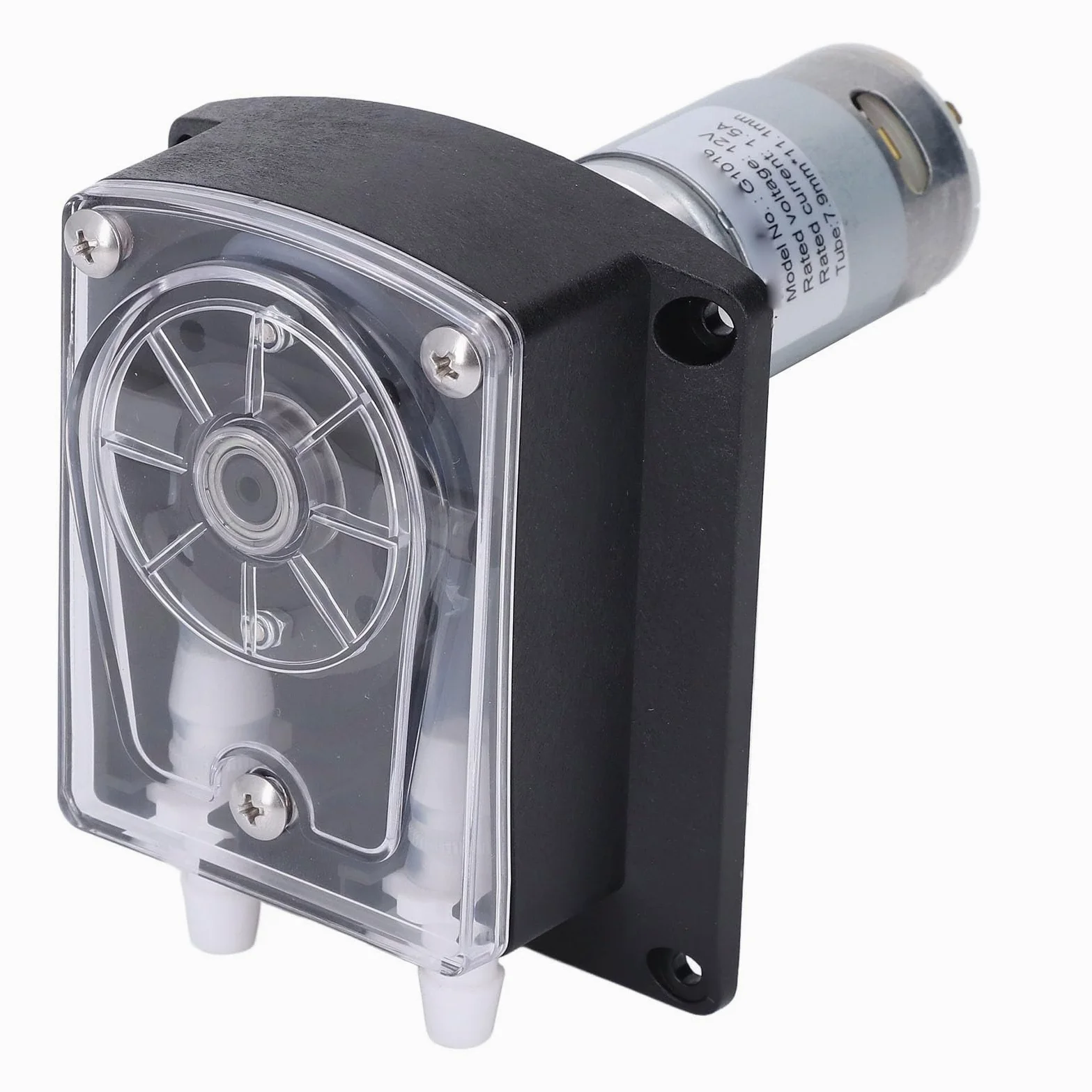 Dpofirs Bomba Dosificadora Peristáltica de Doble Cabezal, Bomba de Líquido de Alto Flujo de 1500ml/min DC12V para Lavadoras, 1 Peristáltica de 12V DC