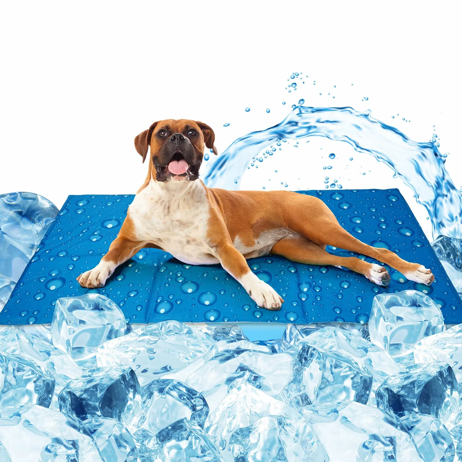 Zellar Alfombrilla Refrescante para Perros Gatos, Grande 90x50cm Manta Auto Refrigerante Perro, Gel No Tóxico Cama Refrescante Perro Gatos