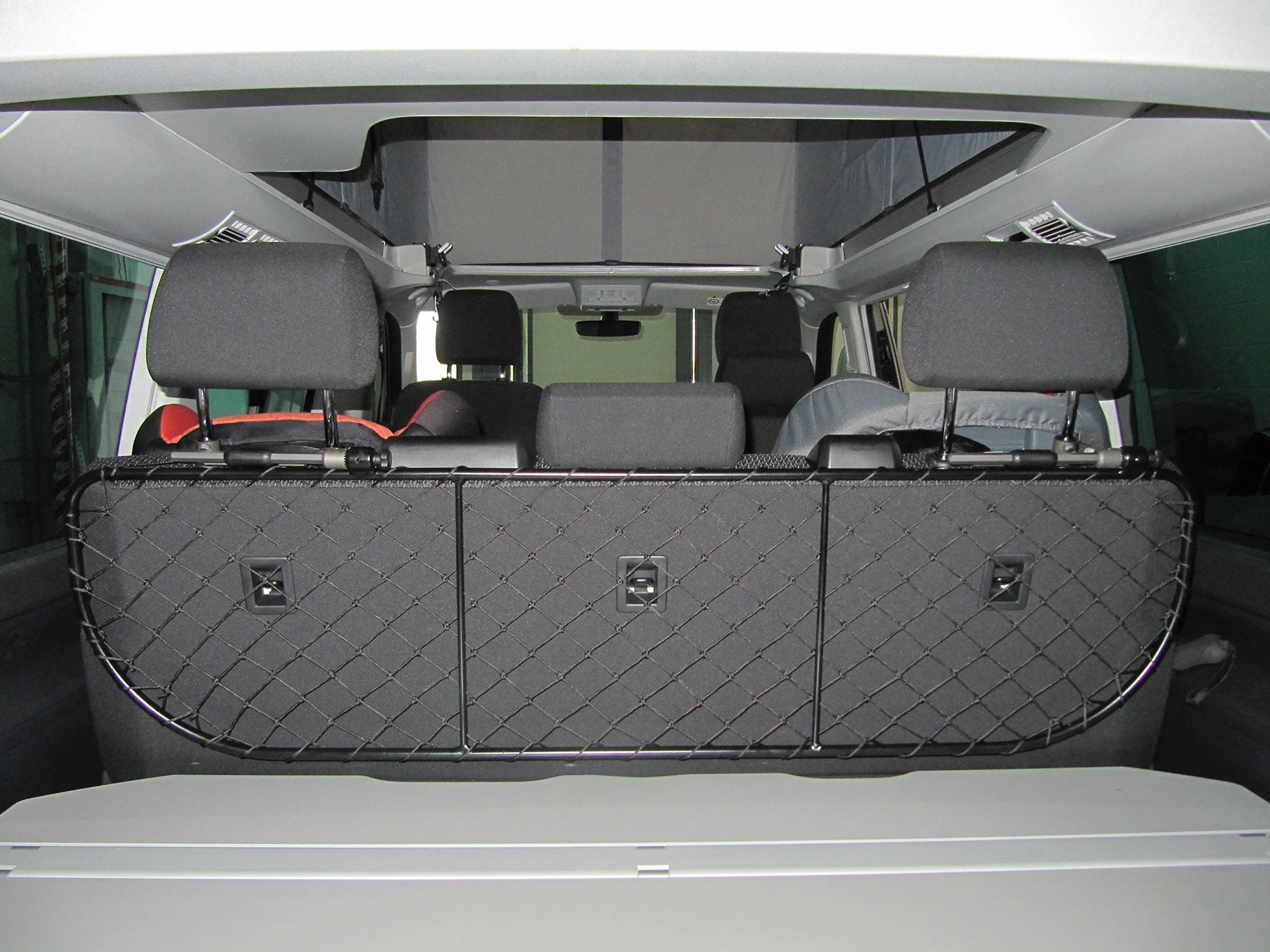 ERGOTECH Rejilla Separador protección para Volkswagen Multivan T6, RDA65-XL16 KVW012, para Perros y Maletas
