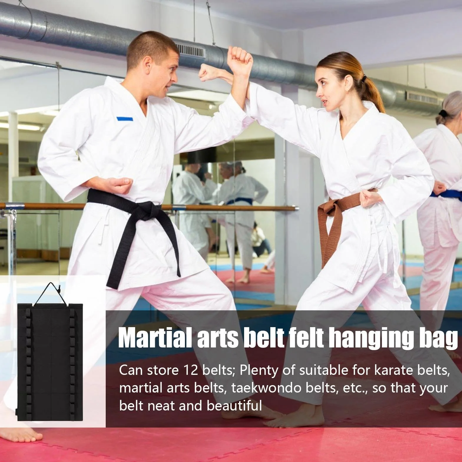 Exhibición Del Cinturón De Karate, Organizador De Cinturones Artes Marciales, Percha Para 12 Cinturones Montado En La Pared