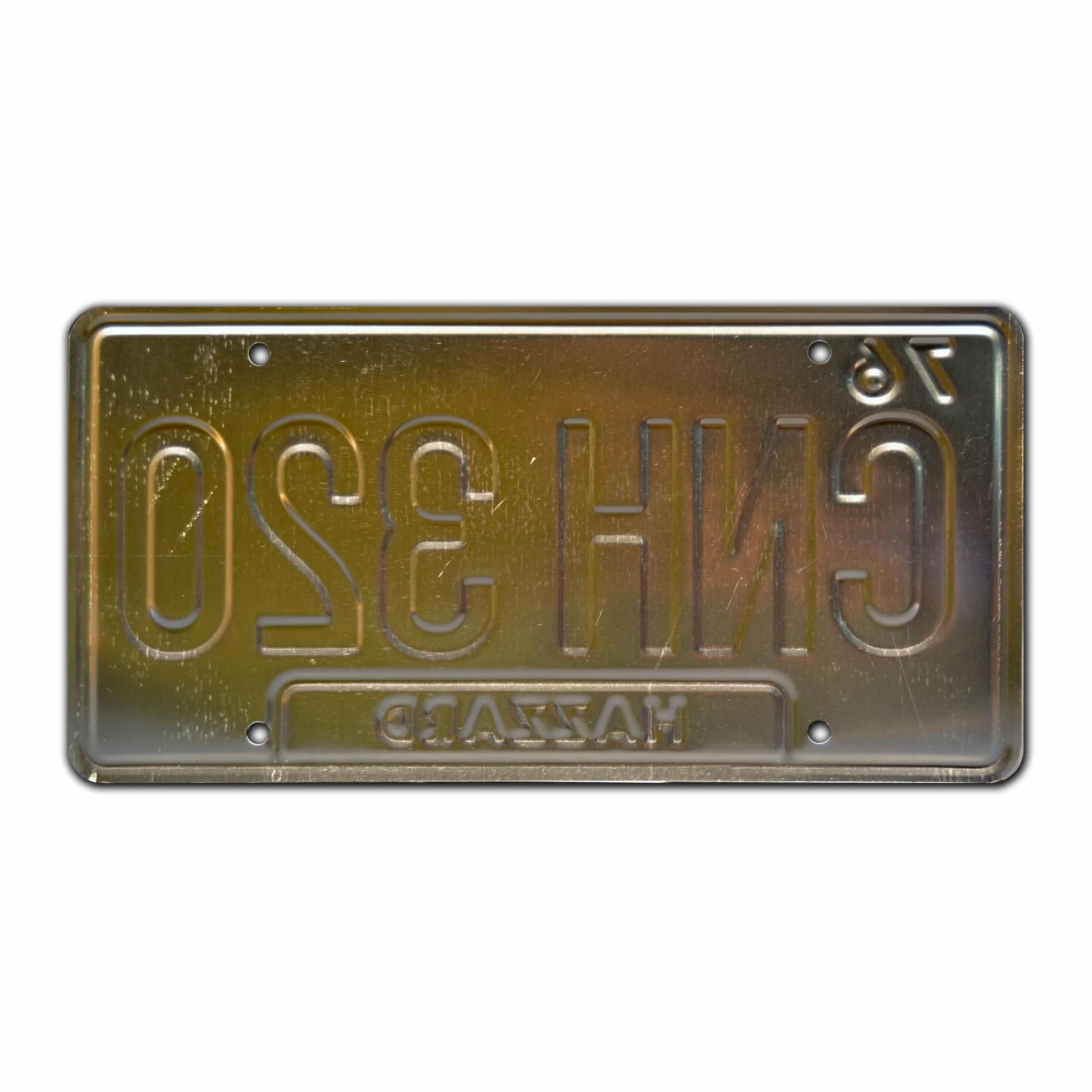Dukes of Hazzard Georgia CNH 320 Metal Stamped License Plate