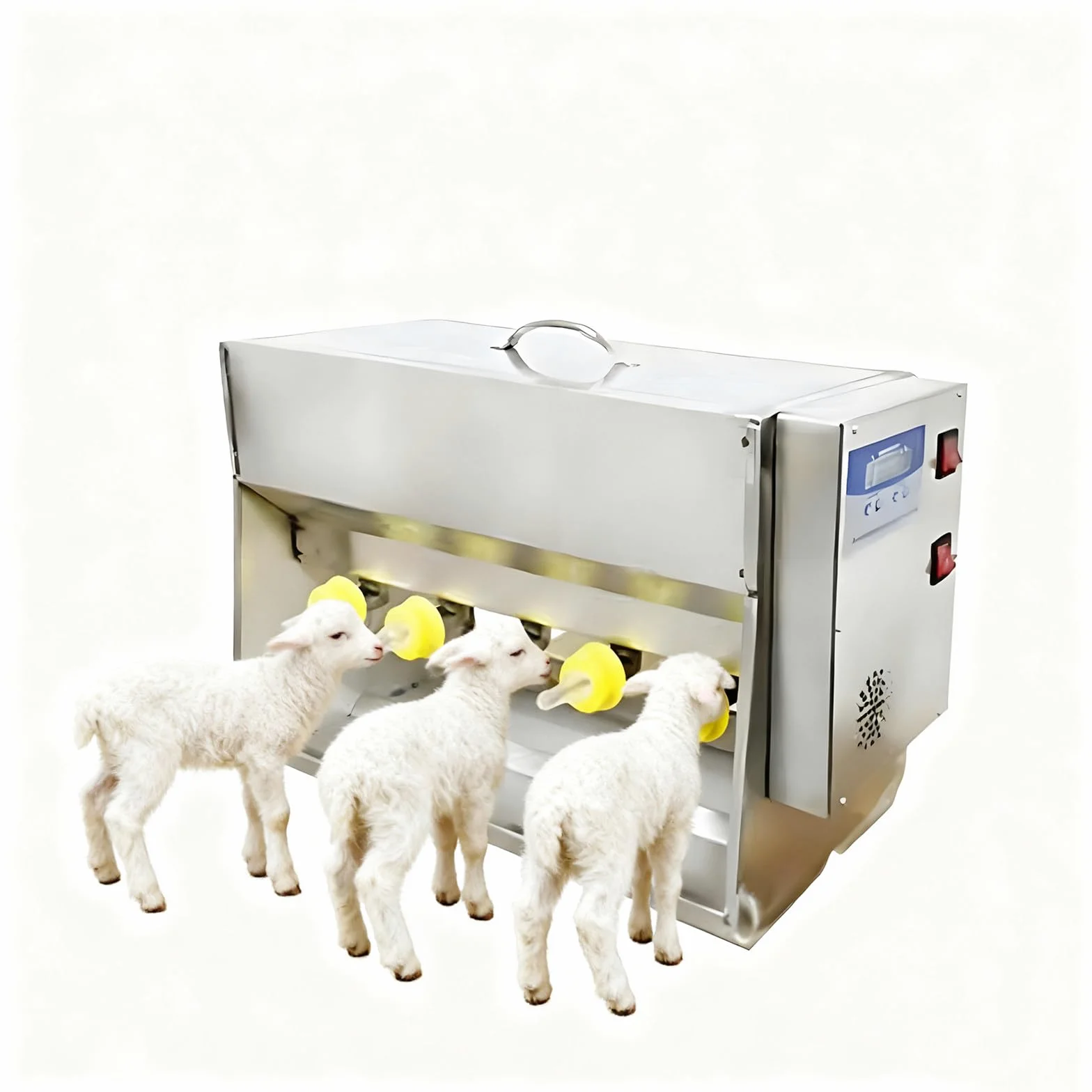 Comedero automático de leche de lechón, estación de alimentación de temperatura constante de acero inoxidable con tetina de silicona, ideal para 15/20 L de capacidad, solución de alimentación