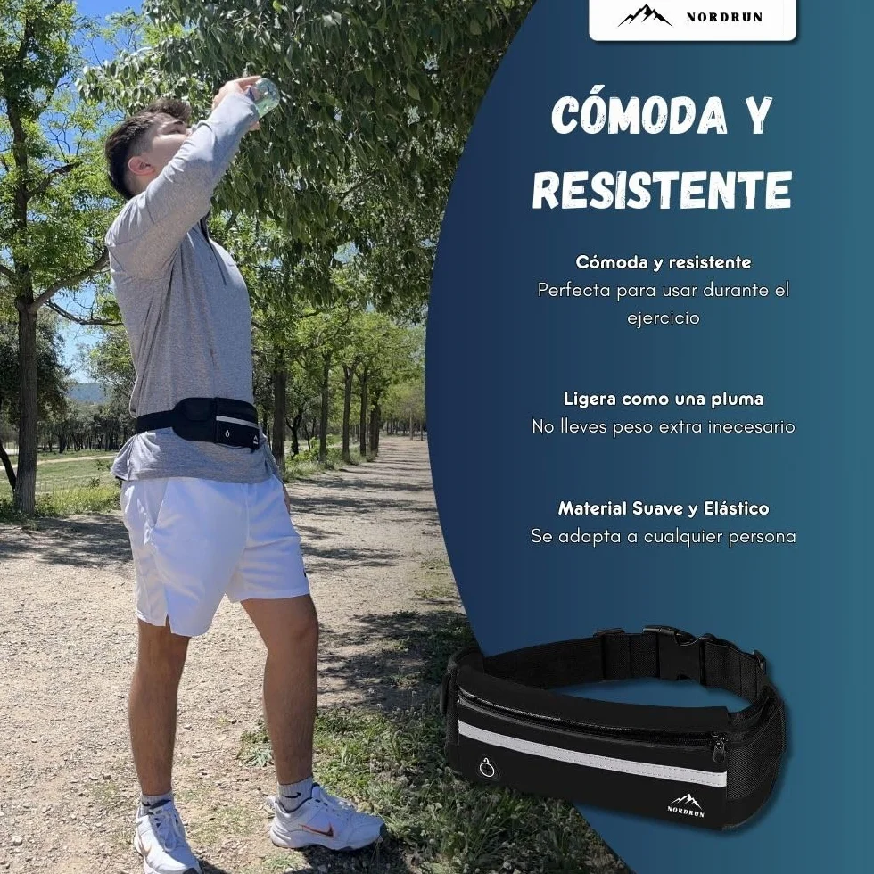 Riñonera Ajustable Impermeable para Móviles Running Belt Deportivo