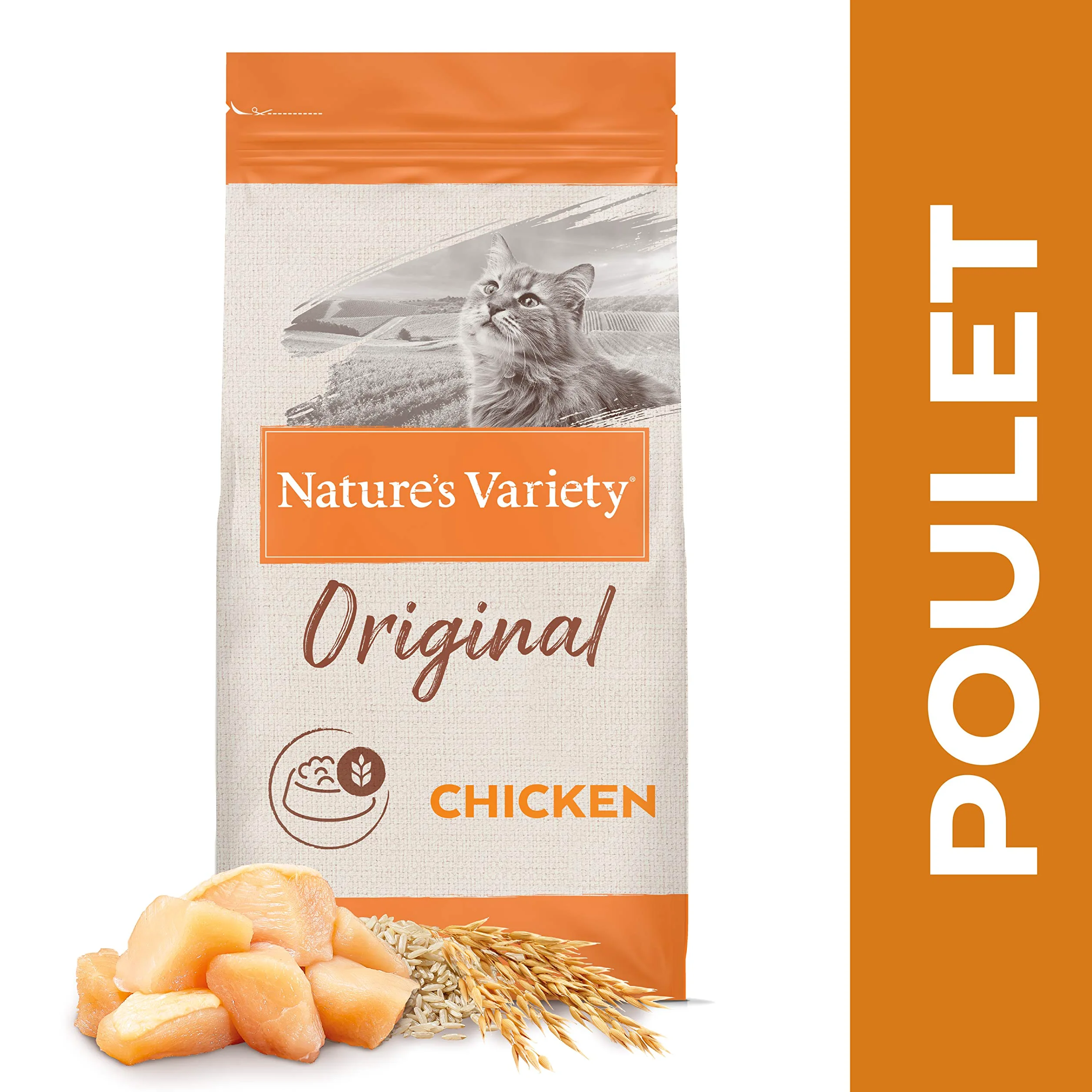 Nature's Variety Original, Pienso para Gatos Adultos con Pollo Deshuesado, 7kg & Original, Pienso para Gatos Adultos Esterilizados con Salmón sin Espinas, 7kg