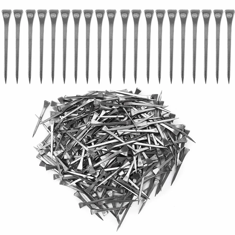Akozon 250PCS E6 Clavo de Herradura Clavija de Acero para Casco Que Asegura Firmemente el Accesorio de Herramienta de Caballo 250PCS E6