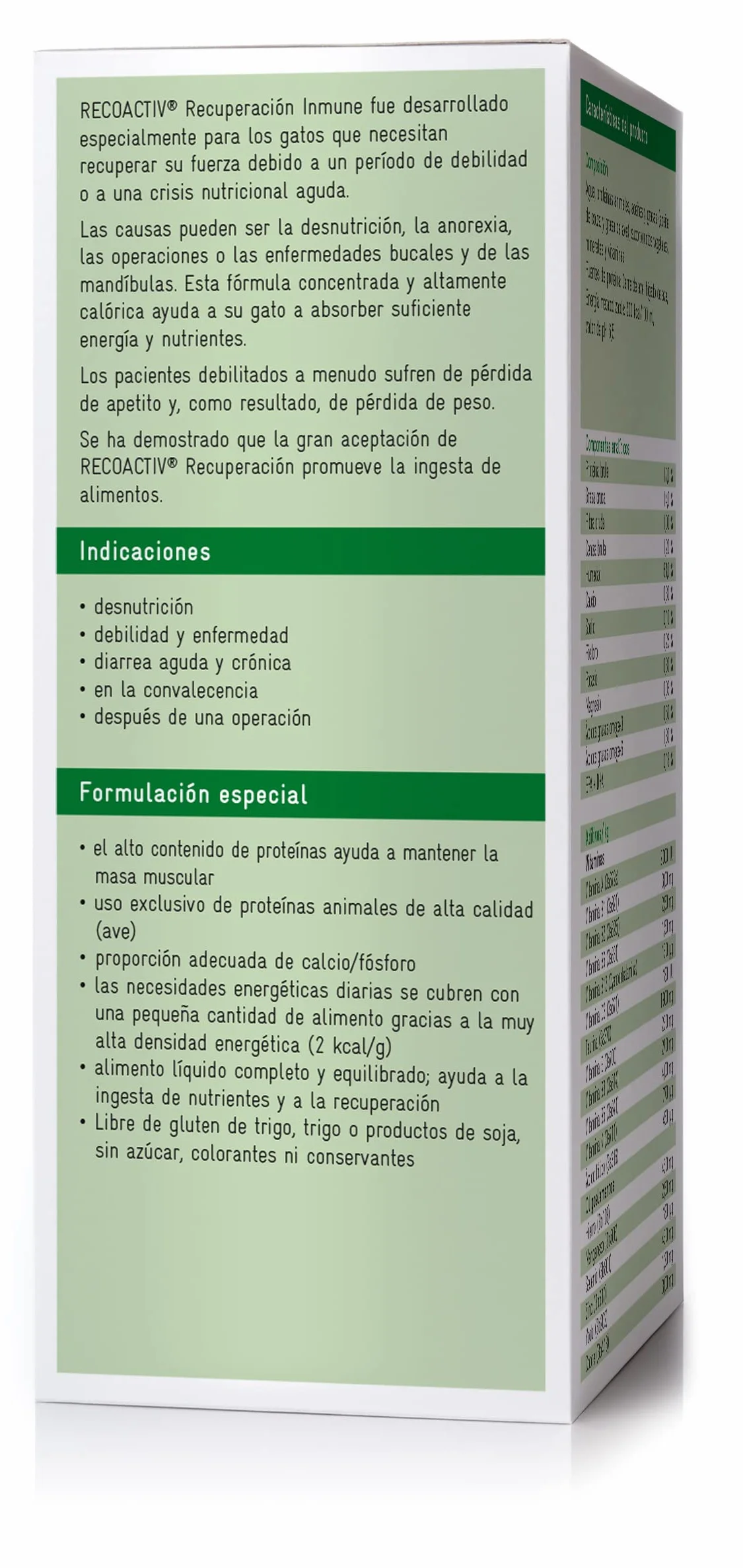RECOACTIV Recovery Inmune para Gatos, 1 x 280 ml, alimento dietético Completo de Alto Contenido calórico para la desnutrición y la convalecencia y para el Aumento de Peso