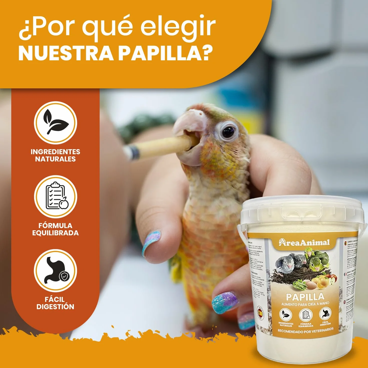 Papilla Pajaros 800G, Papilla Agapornis, Papilla para Jilgueros y Ninfas Papilleras, Alimento para Aves de Cualquier Tipo, Comida Agapornis, Comida Canarios... en Fase de Embuche