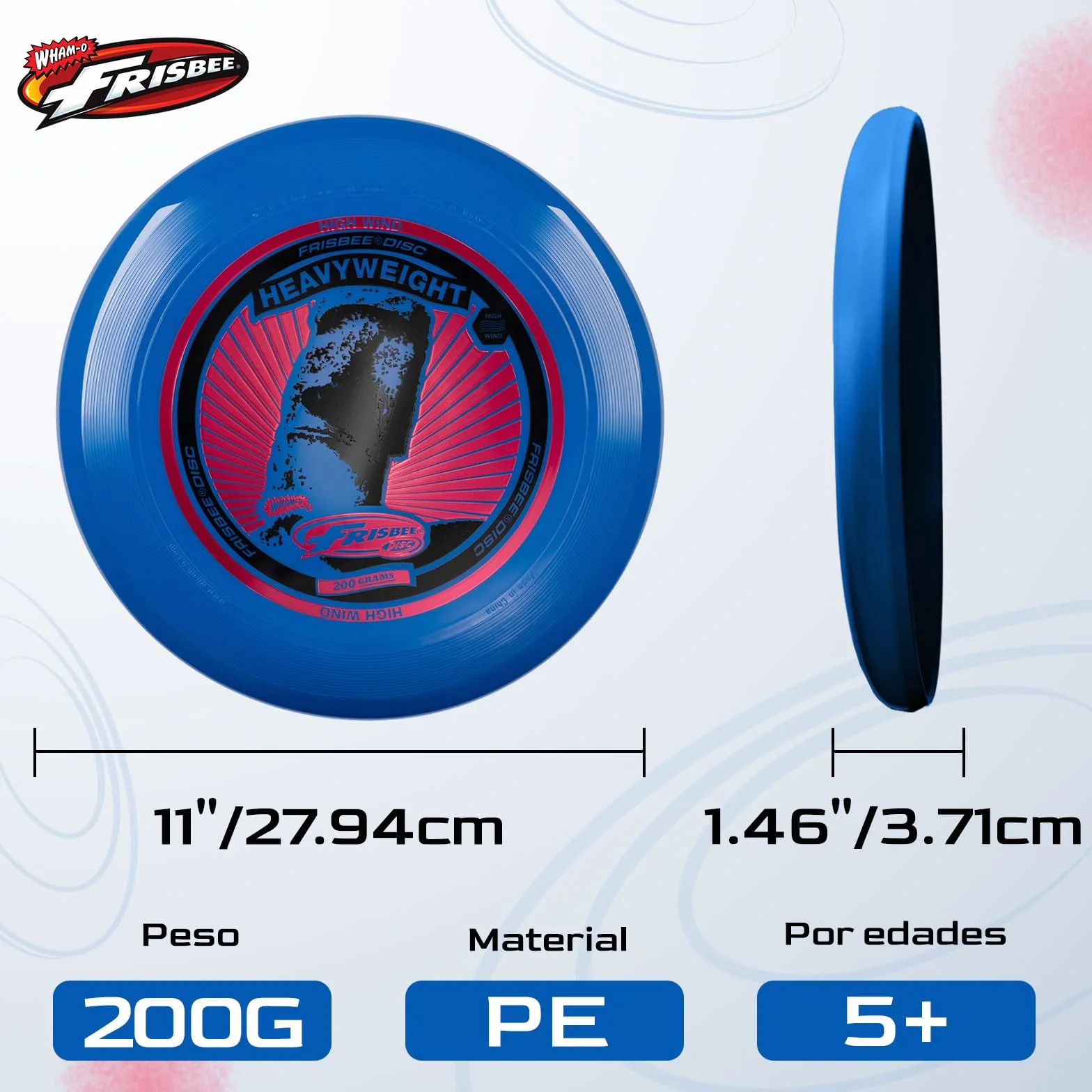 Wham-O Frisbee Pesado 200g 27.94cm Disco de Larga Distancia