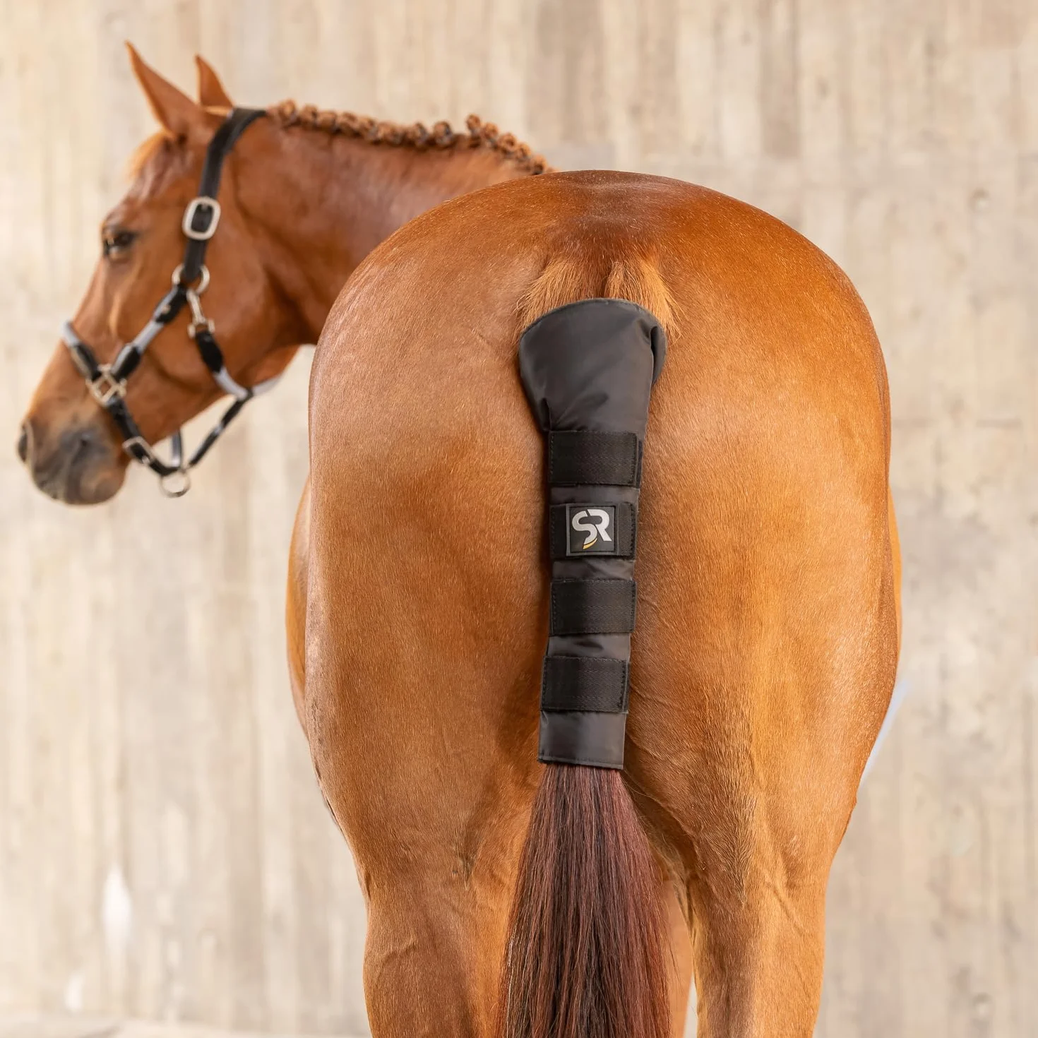 SUNRIDE Protector de Cola para Caballos - de Ripstop y vellón - fácil de Limpiar - protección contra la abrasión y protección para el Transporte