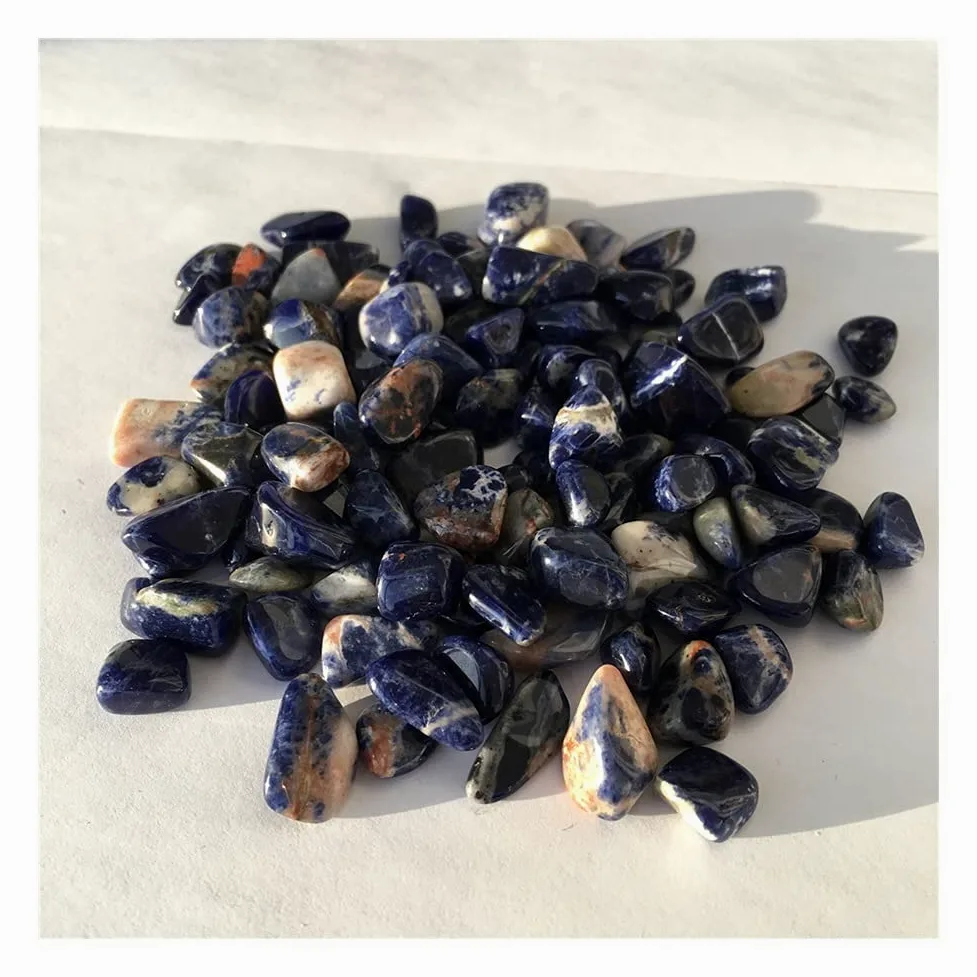 Regalo curativo Natural Blue-Veins Piedra Grava Azul Cristal Piedra Grava Acuario Jardín Jardín Curación Energía Piedra Decoración for (Size : 500g)
