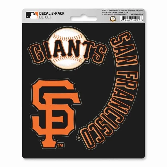 FANMATS 39353 San Francisco Giants Calcomanía 3 unidades