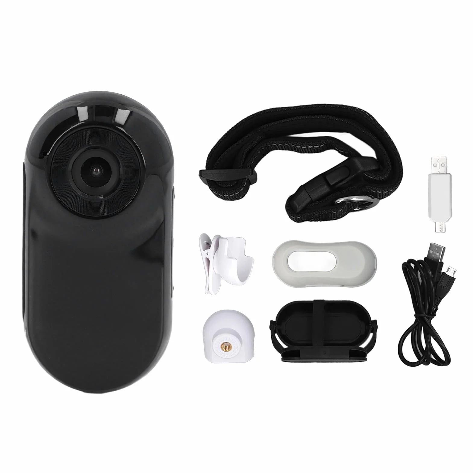 Diyeeni Collar de Cámara para Gatos, Cámara de Collar para Perros HD 1080P, Lente Gran Angular de 120°, Mini Cámara de Acción para Perros, Gatos Presentes en Interiores y Exteriores,