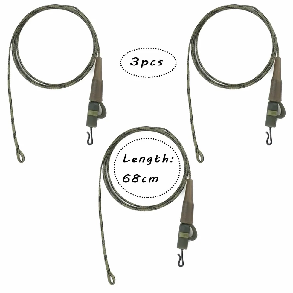 Lead Clip Carp Fishing Rig 3 Piezas Accesorios Leadcore Safety Helicóptero