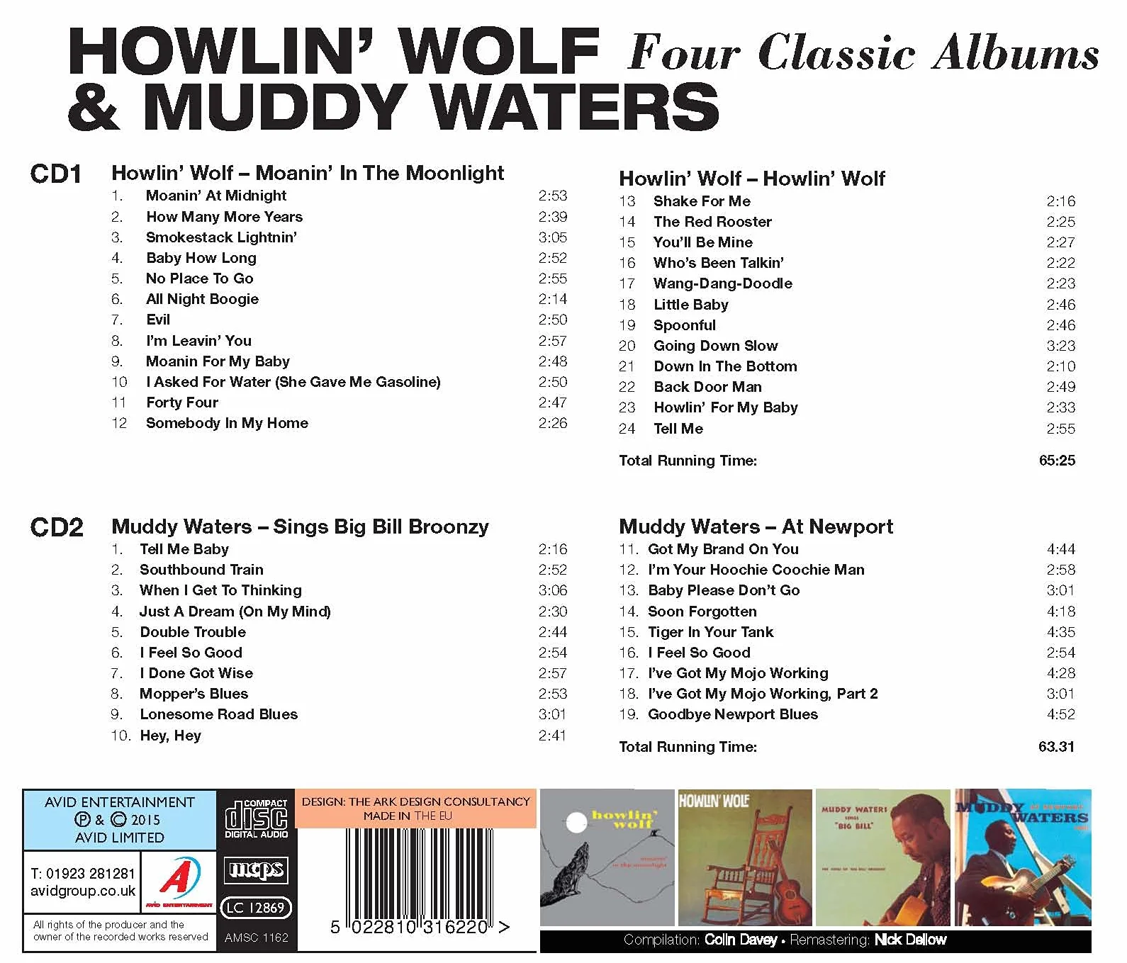 Howlin' Wolf Muddy Waters Four Classic Albums