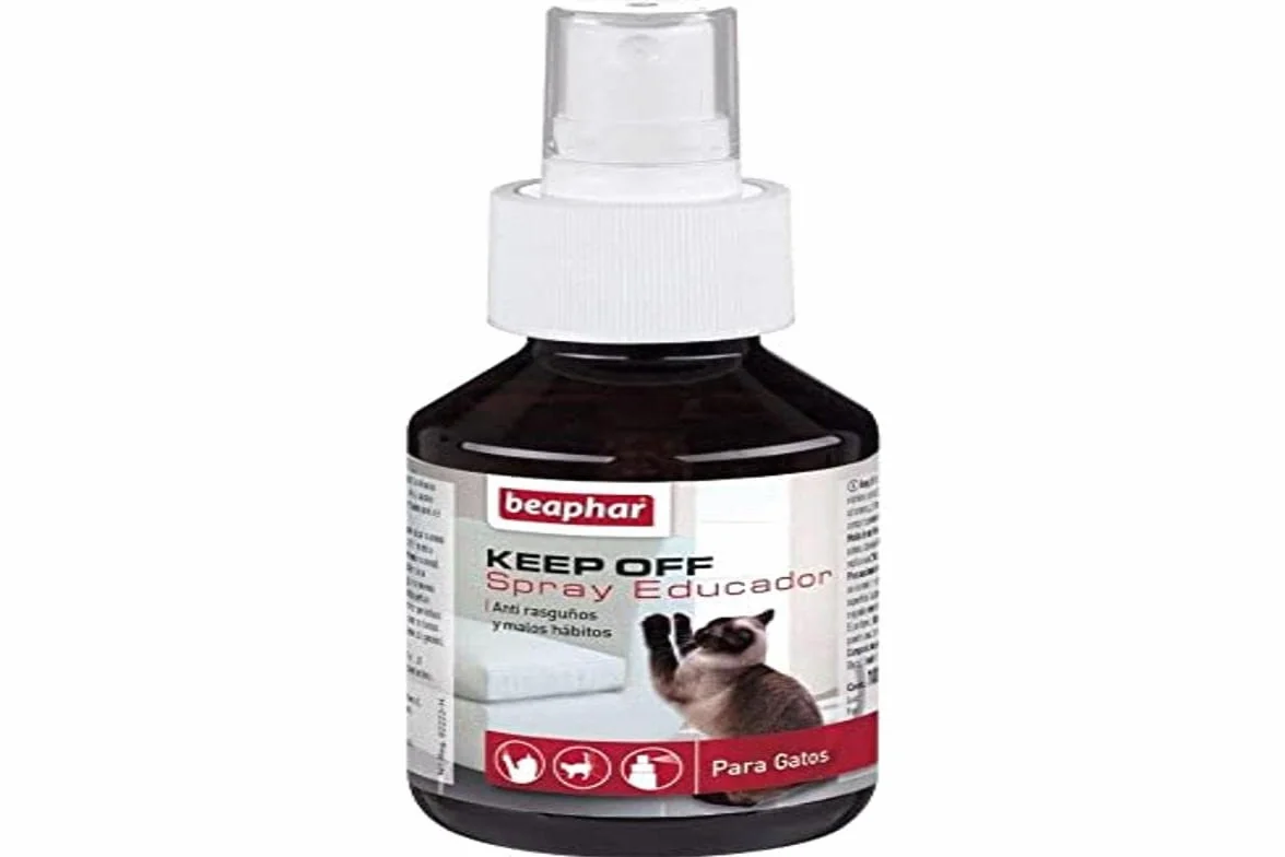 Beaphar Keep Off - Spray Educador Gatos - Anti-arañazos - Frena los Malos hábitos - Protege sofás y mobiliario - Eficacia Repelente Inmediata - 100ml