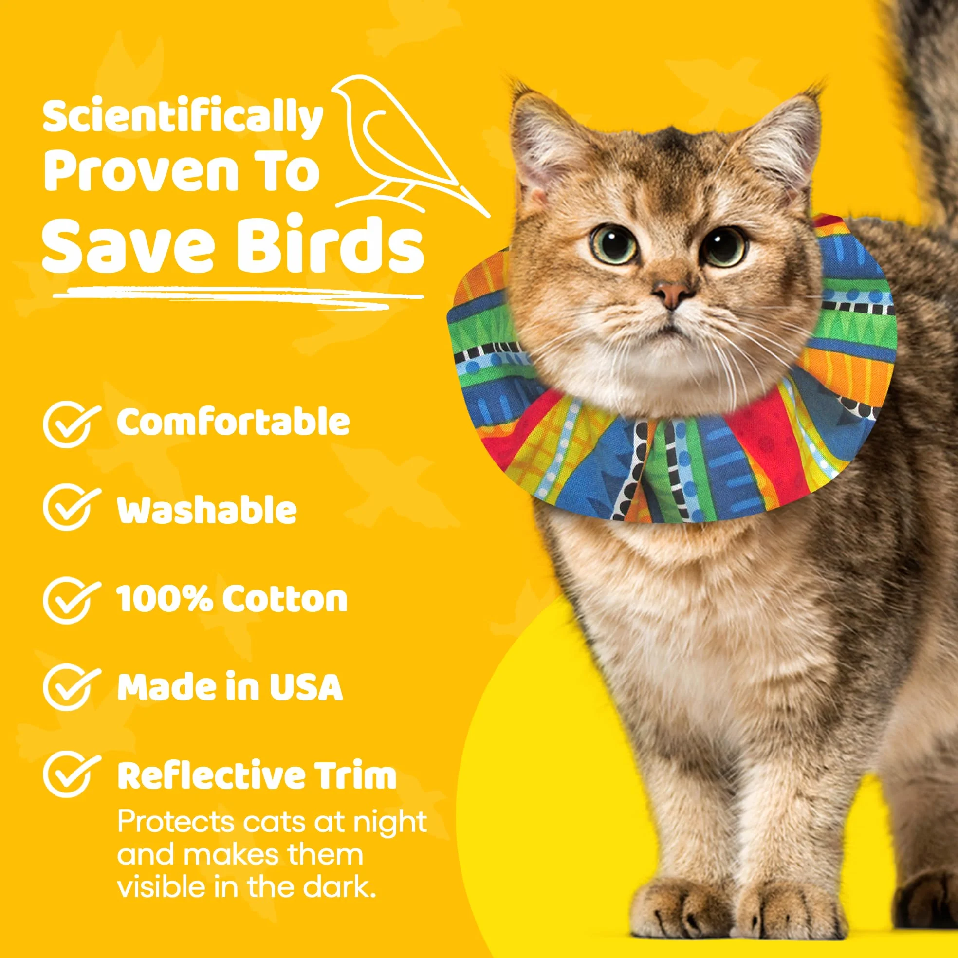 Birdsbesafe Cubierta para Collar de Gato