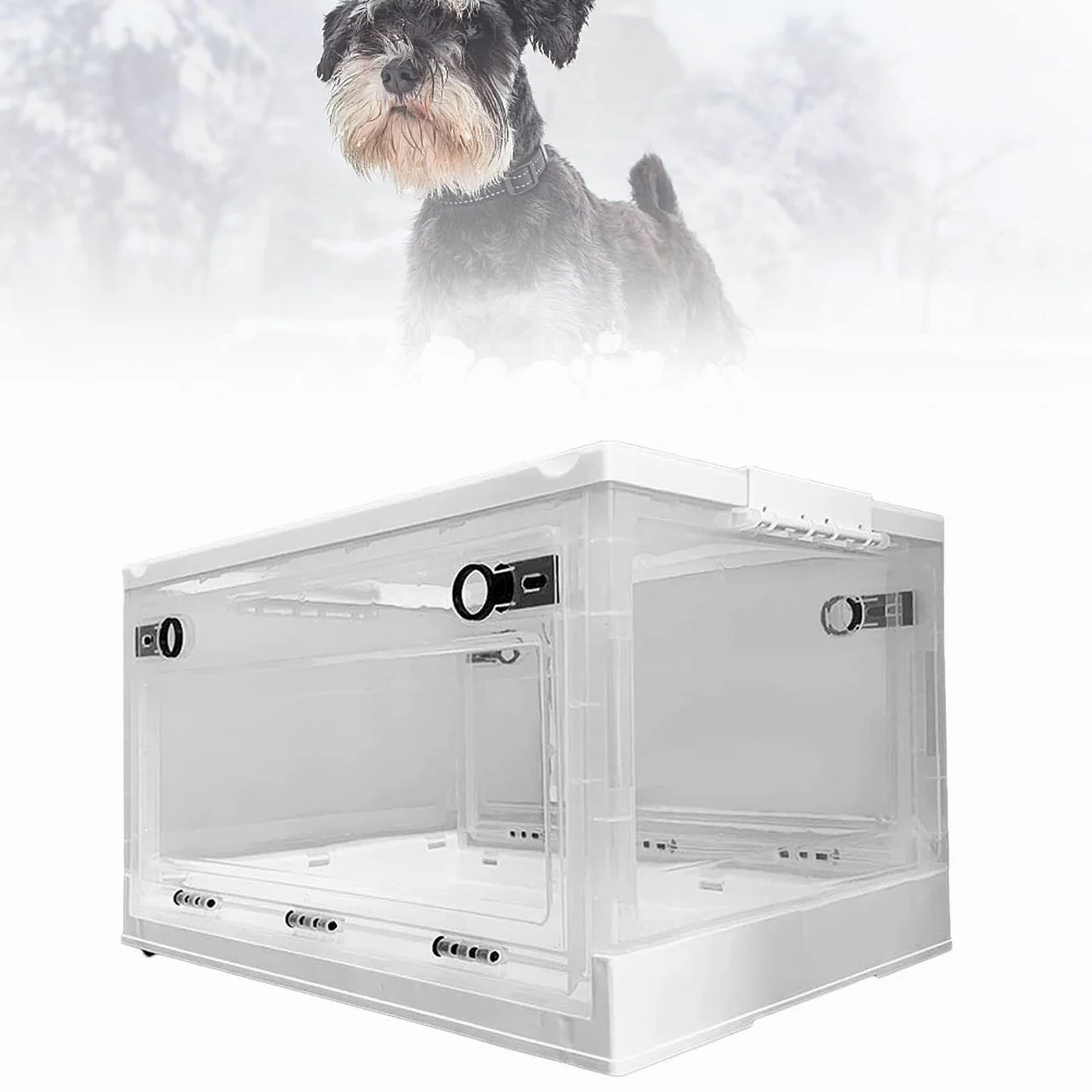 Incubadora eficaz de atomización para mascotas para tratamiento de respiración, ideal para perros, gatos, gatitos, caja de terapia de oxígeno para alivio de la tos y salud respiratoria, por Pet