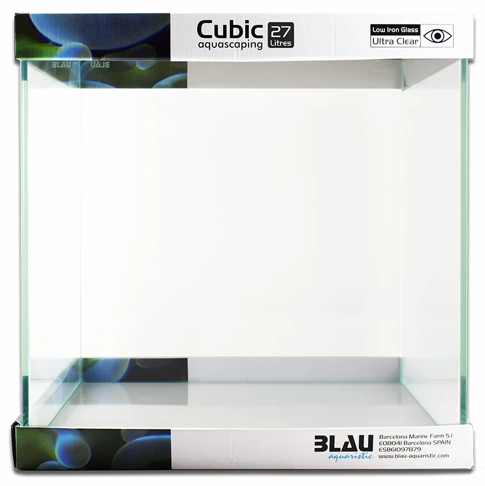 Blau Aquaristic Cubic Aquascaping 27, Transparente