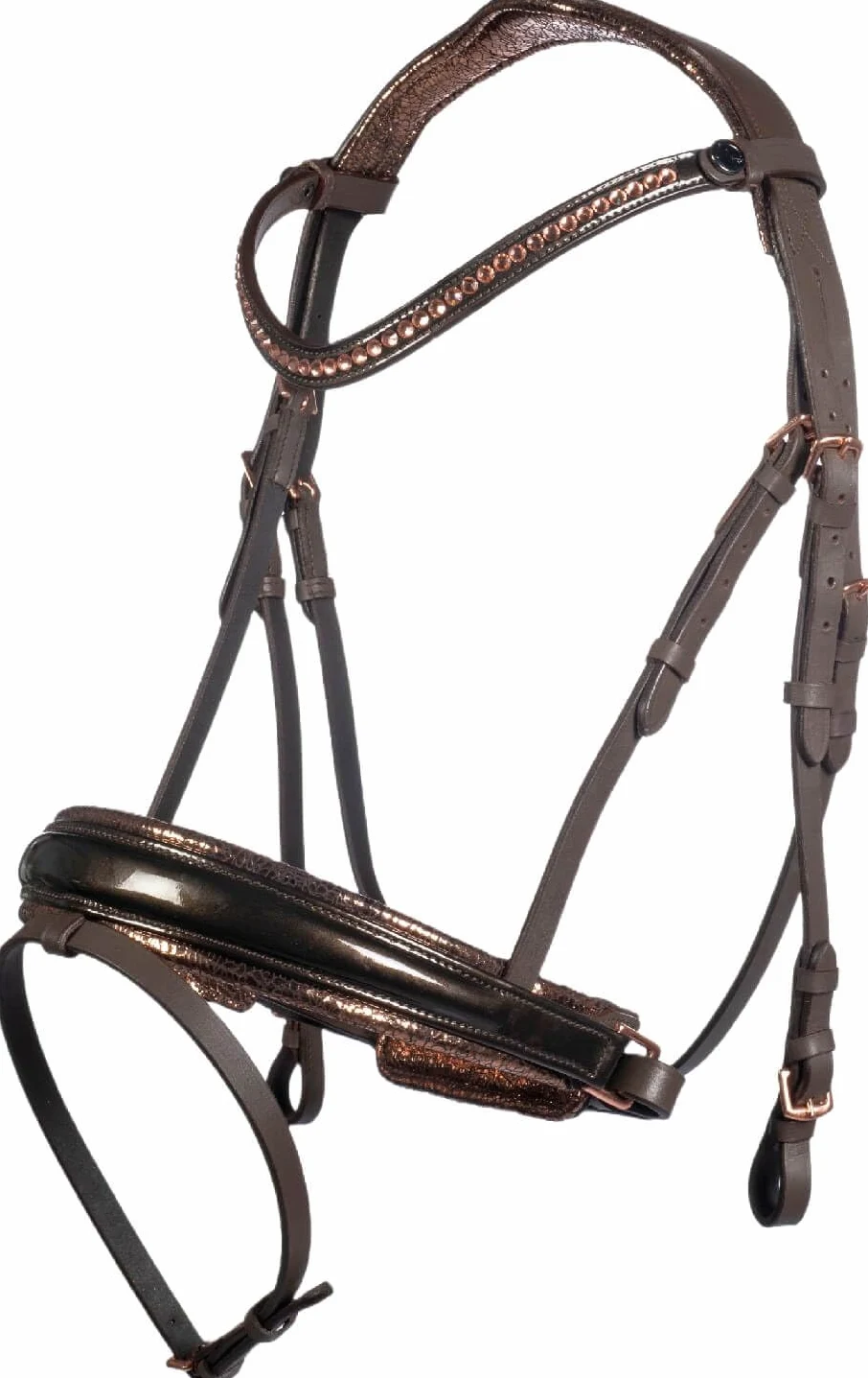 HKM Sofia Cabezada Marrón/Rosa-Oro Pony