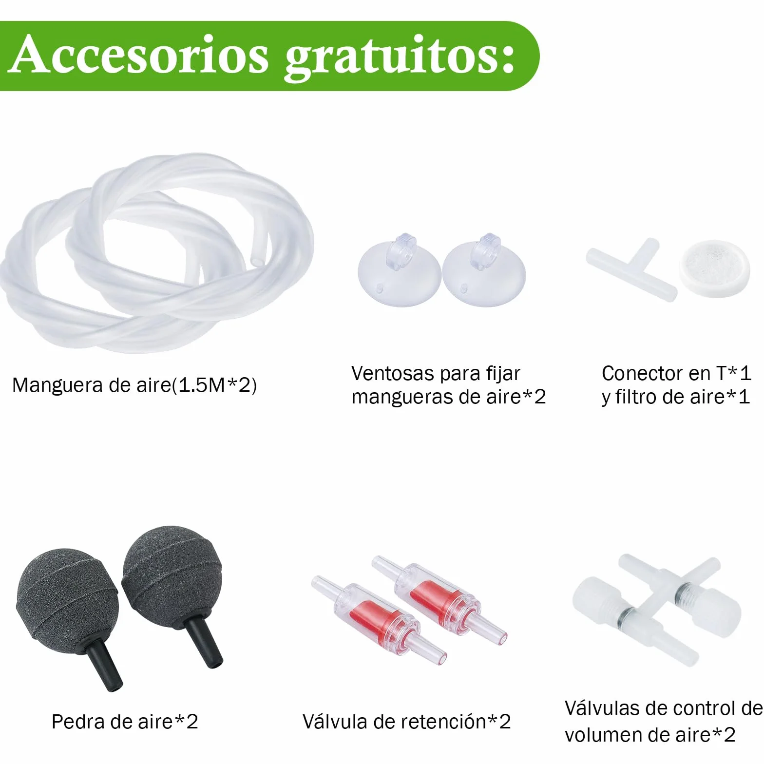 FEDOUR 3W Doble Salida Bomba Aire Acuario para pecera, Bomba de Aire silenciosade hasta 400L