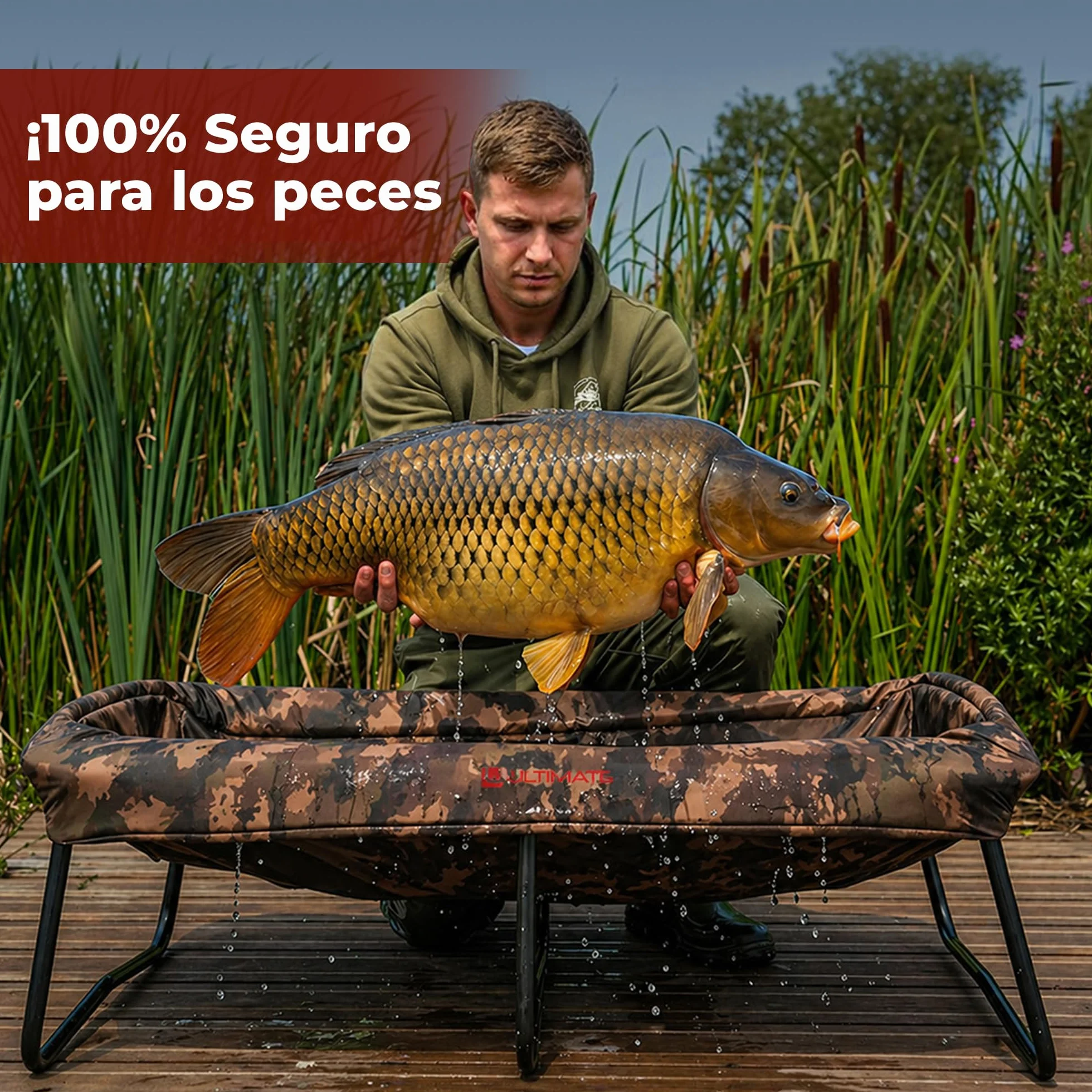 Cuna Plegable Carpa Camo Carpfishing