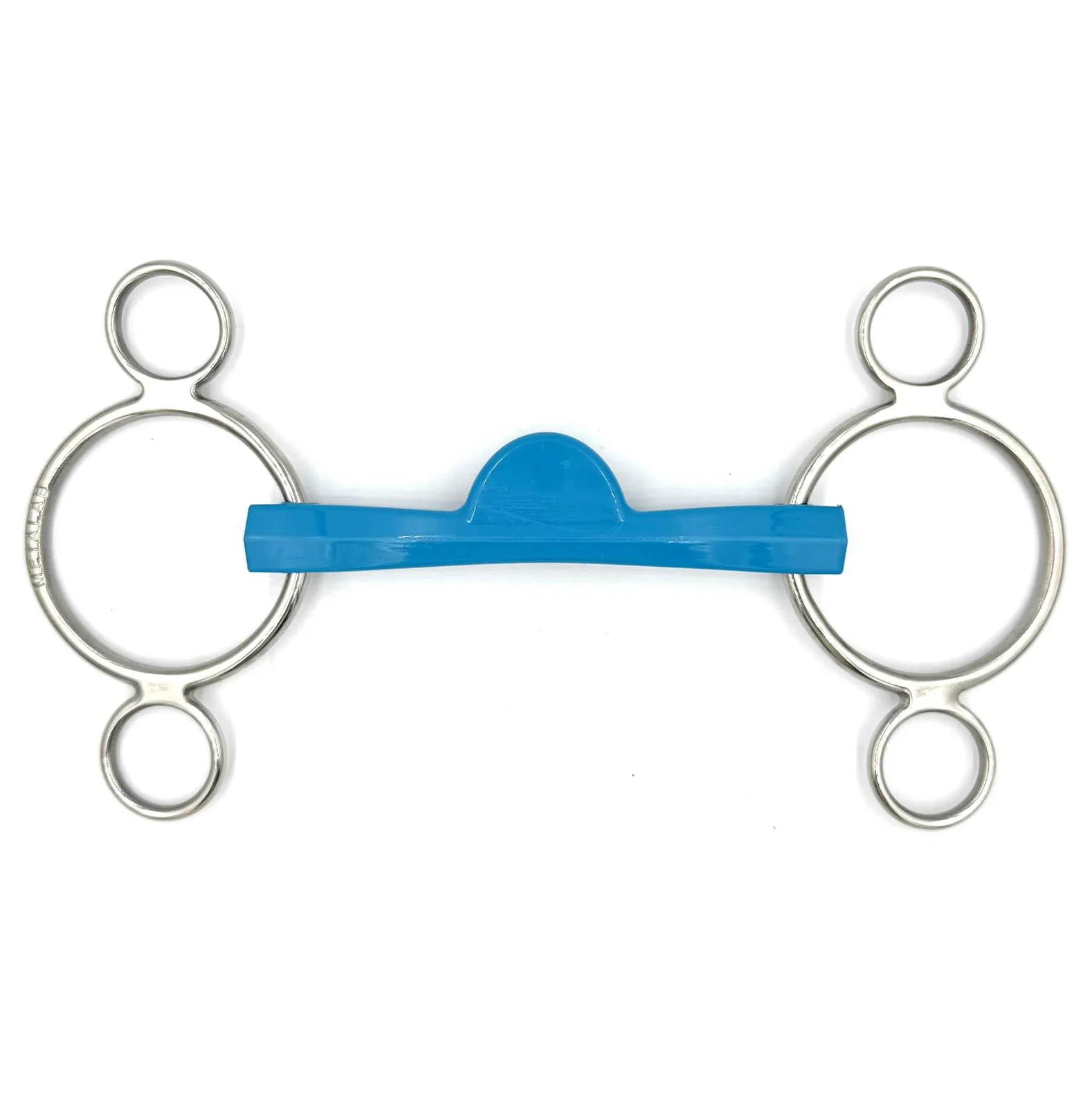 ES0253 METALAB FlexiBit Pessoa - Trenza de 3 anillos Flexi Port – Trenza flexible de acero inoxidable con sin lengua y efecto palanca para un mayor control en caballos fuertes (12,5 cm)