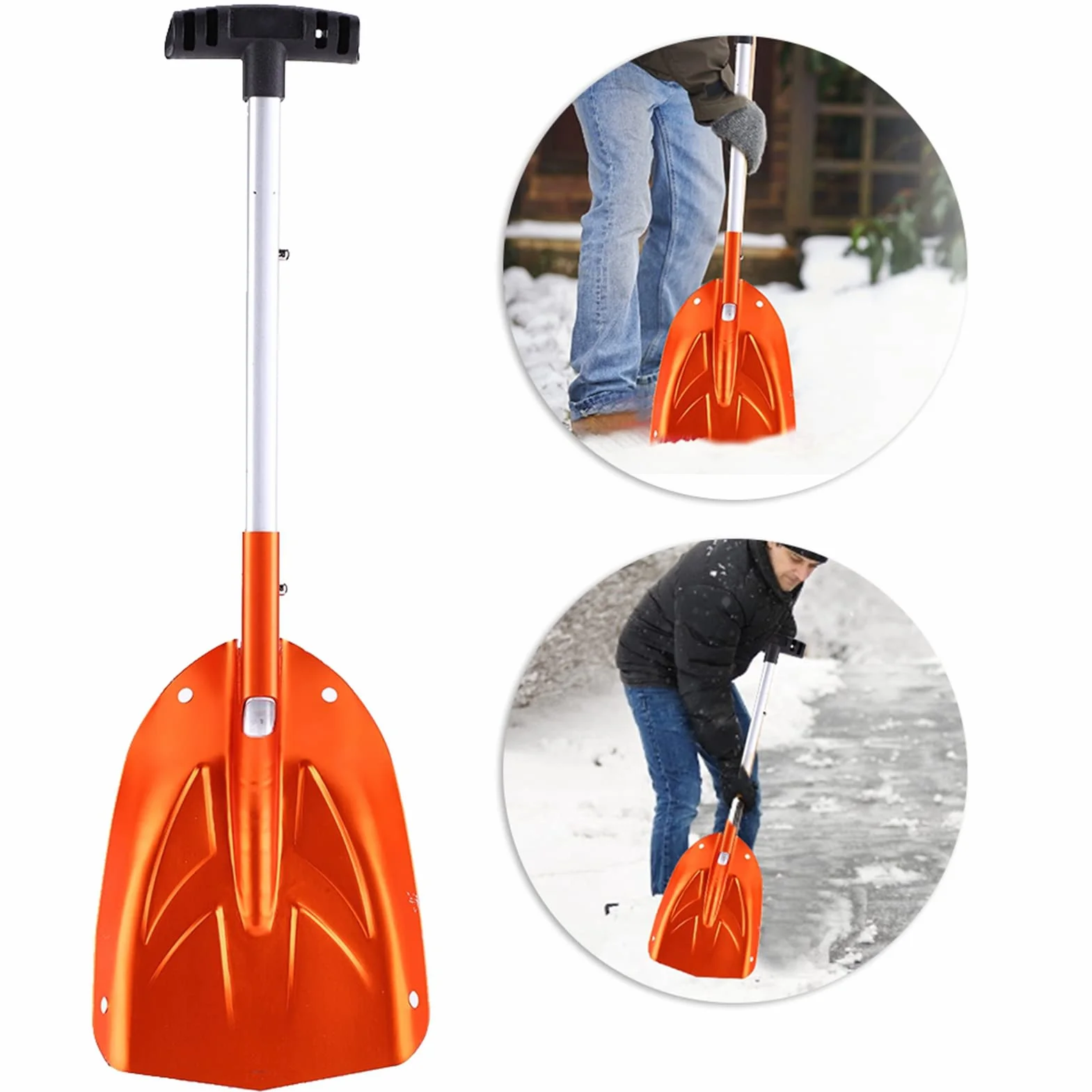 Pala para Nieve de Aleación de Aluminio Ligera, Raspador de Hielo, Removedor Universal
