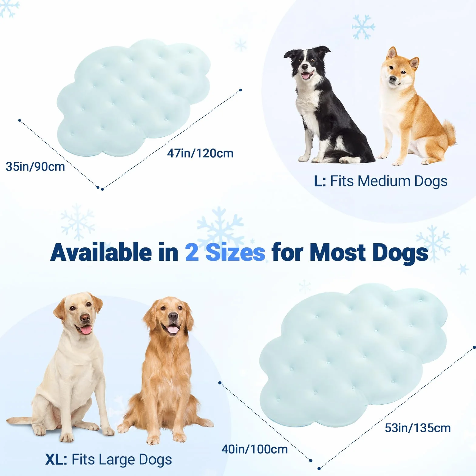 Alfombrilla Refrescante para Perros 120 × 90 cm Grande, Q-MAX>0,4 Esterilla Auto-Refrigerante, Doble Cara Frío & Cálido para Verano Jaula, Lavable, Cama Fresca Gatos, Sin Gel, Azul Cielo
