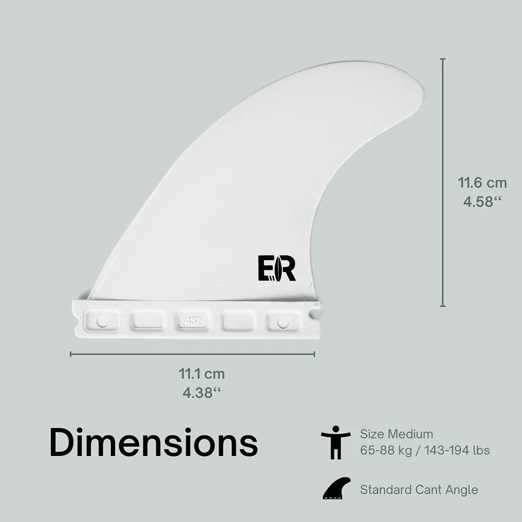 Future Surfboard Thruster Fin Set Medium with Fin Key - Quillas para Tablas de Surf