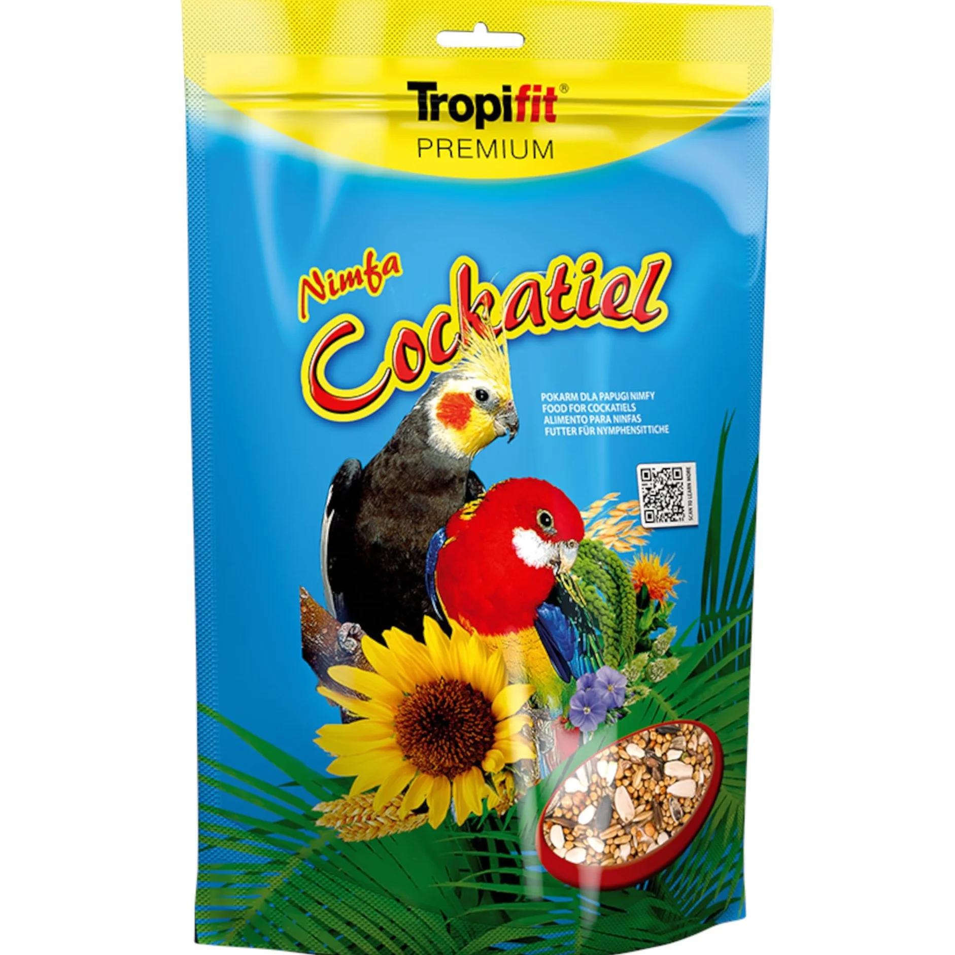 Cockatiel 700g - alimento para cacatúas y Otros Loros de tamaño Mediano