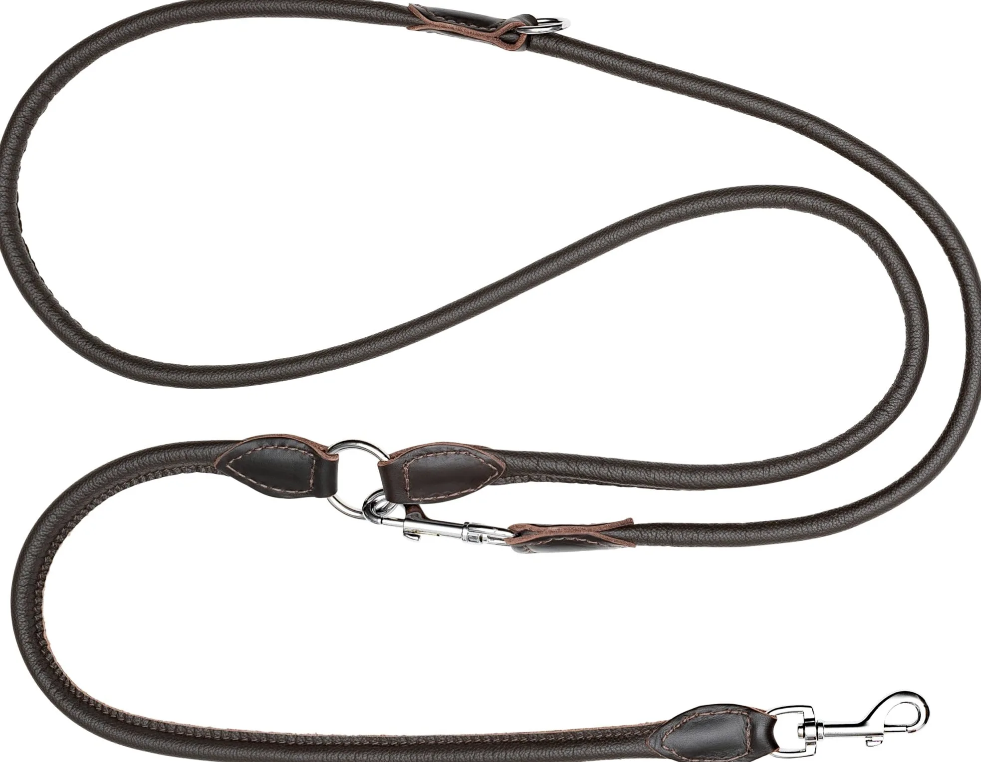 Blaser | Correa para perro de piel marrón | correa clásica | cuero de alta calidad | mosquetón de giro libre | duradero y cómodo | perfecto para excursiones en la naturaleza | para perros y titulares | Correa clásica de piel auténtica con mosquetones de g