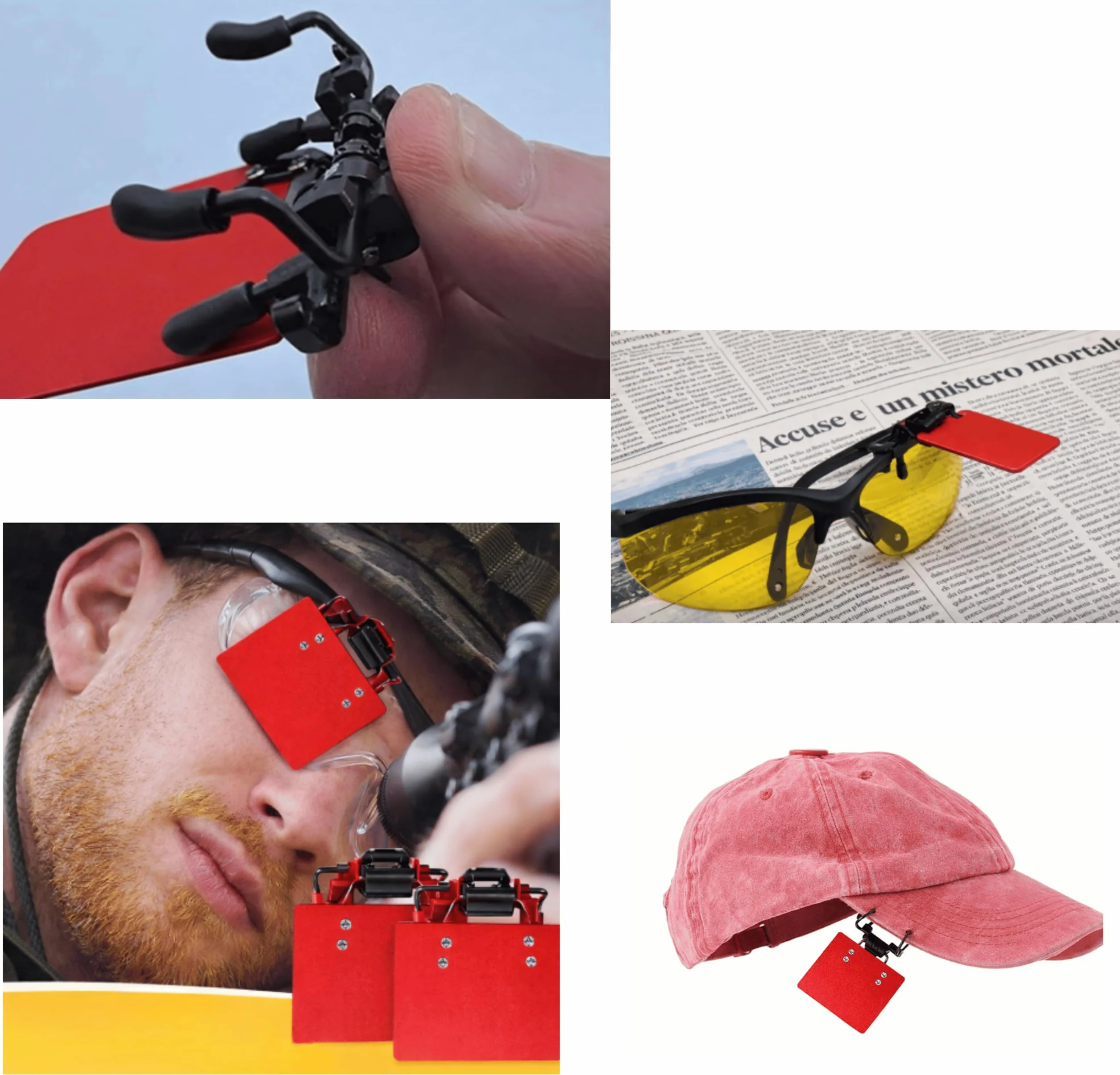 Gafas de tiro estándar internacionales con clip oclusor, paquete de 2