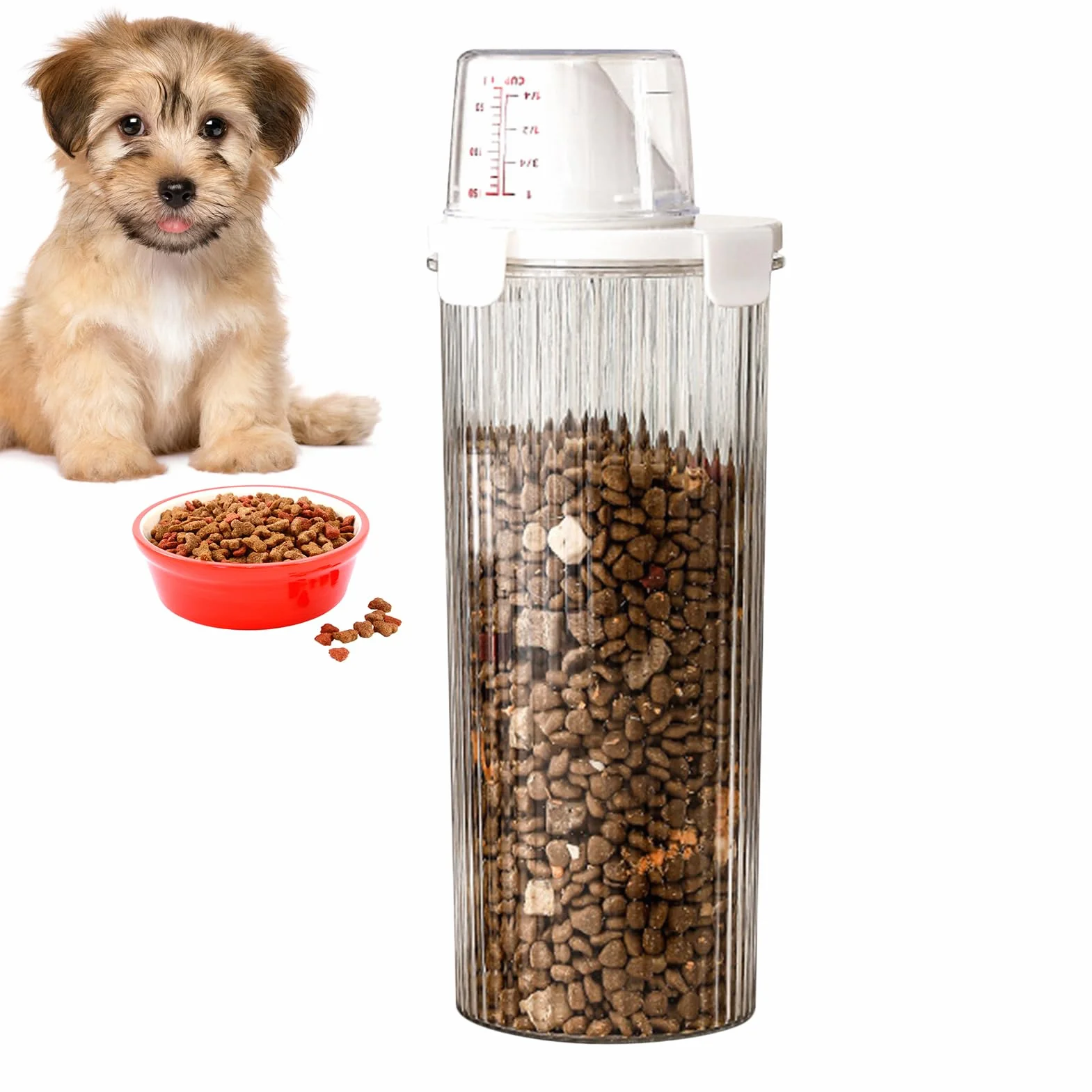 Contenedor de comida para gatos – Contenedor hermético de almacenamiento de alimentos para perros – Dispensador hermético de gran capacidad, suministros para mascotas, accesorios de cocina para