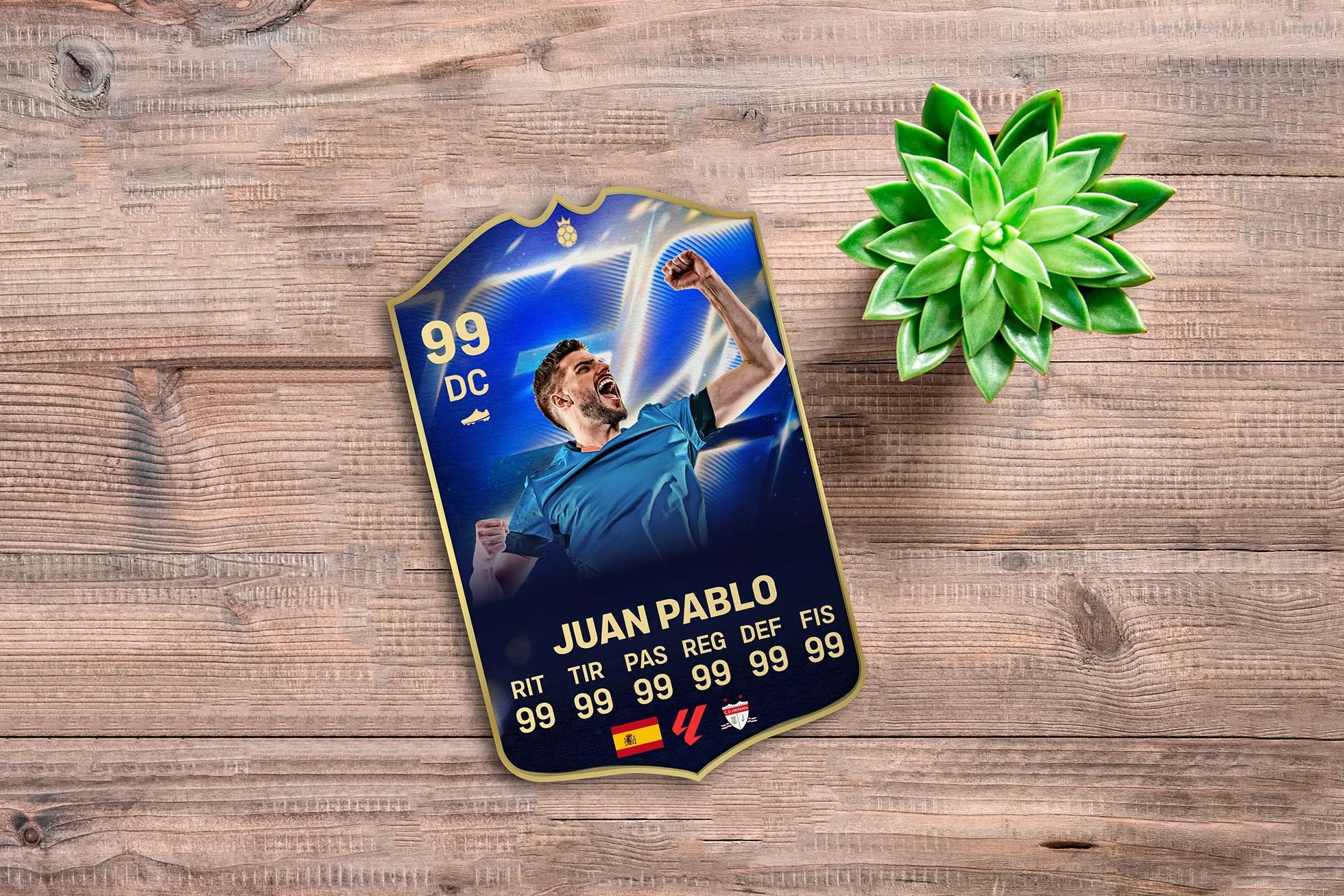 Oedim Carta de Fútbol Personalizada Diseño Toty Heroe 2026, Varias Medidas y Materiales
