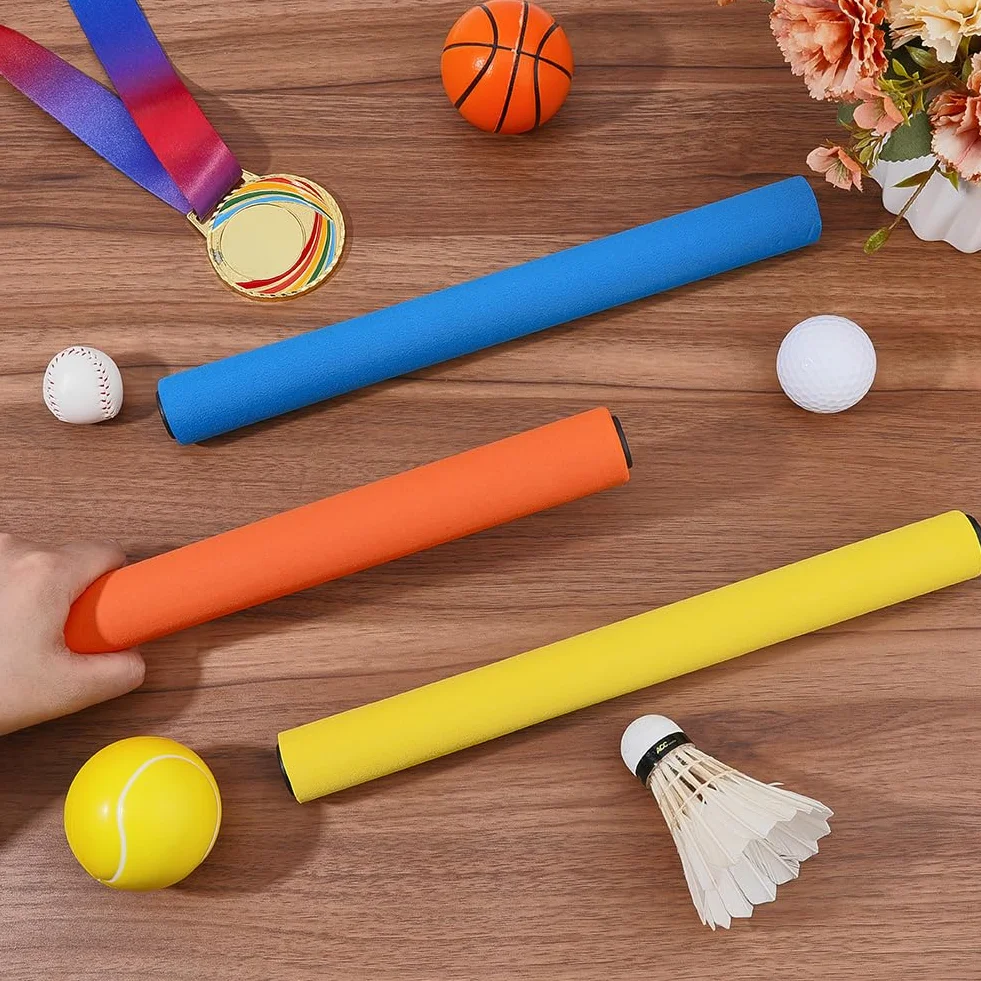 CREATCABIN Bastones de Relevo para Atletismo 3 Unidad Colores Surtidos 30.5×3 cm Espuma