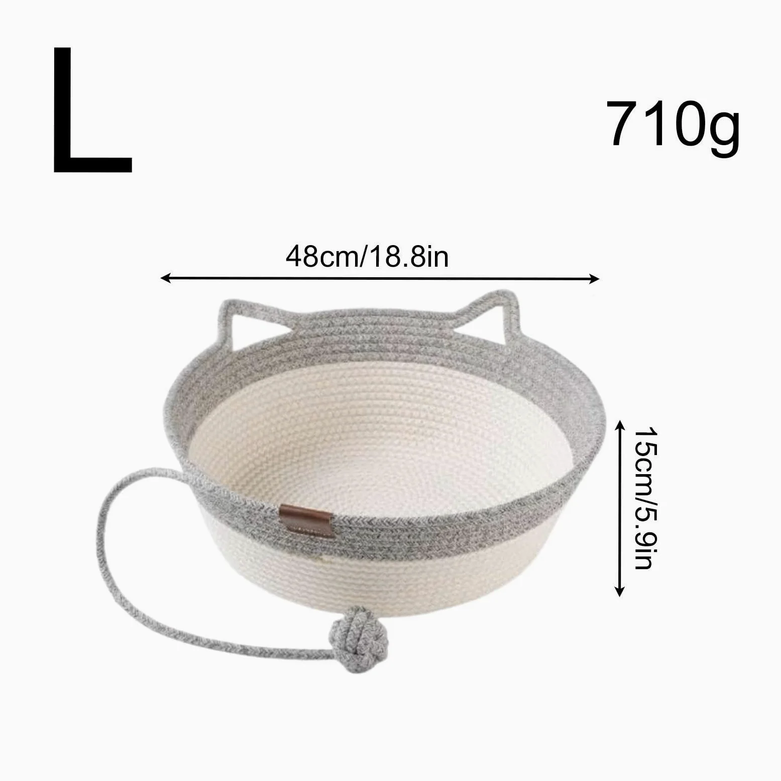 Cesta Para Gatos Suministros para Mascotas Rascador Cuerda Algodón Boho | Camas Tejidas A Mano Para Mascotas Y Gatos Para Gatitos y Cachorros Pequeños y Medianos Decoración Hogar Interior Exterior