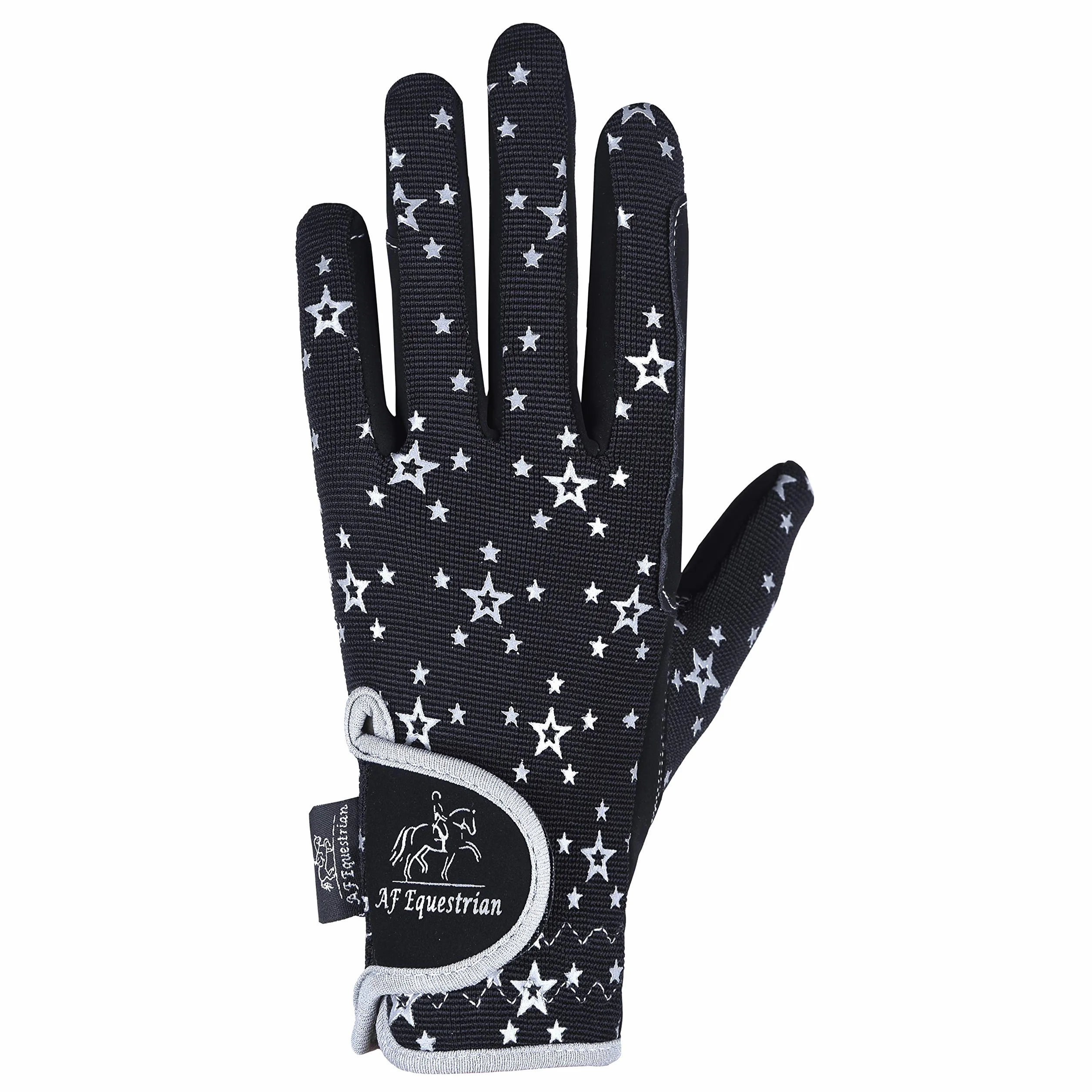AFE Guantes de equitación para niños y niñas, Deportivos Exteriores, Ciclismo, Negro Azul Rosa Estrella