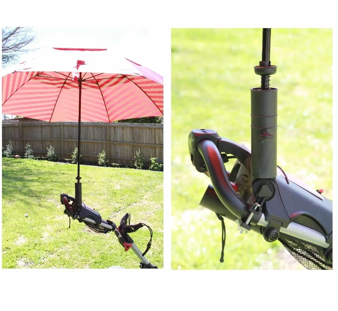 Soporte de sombrilla universal ajustable para carrito de golf