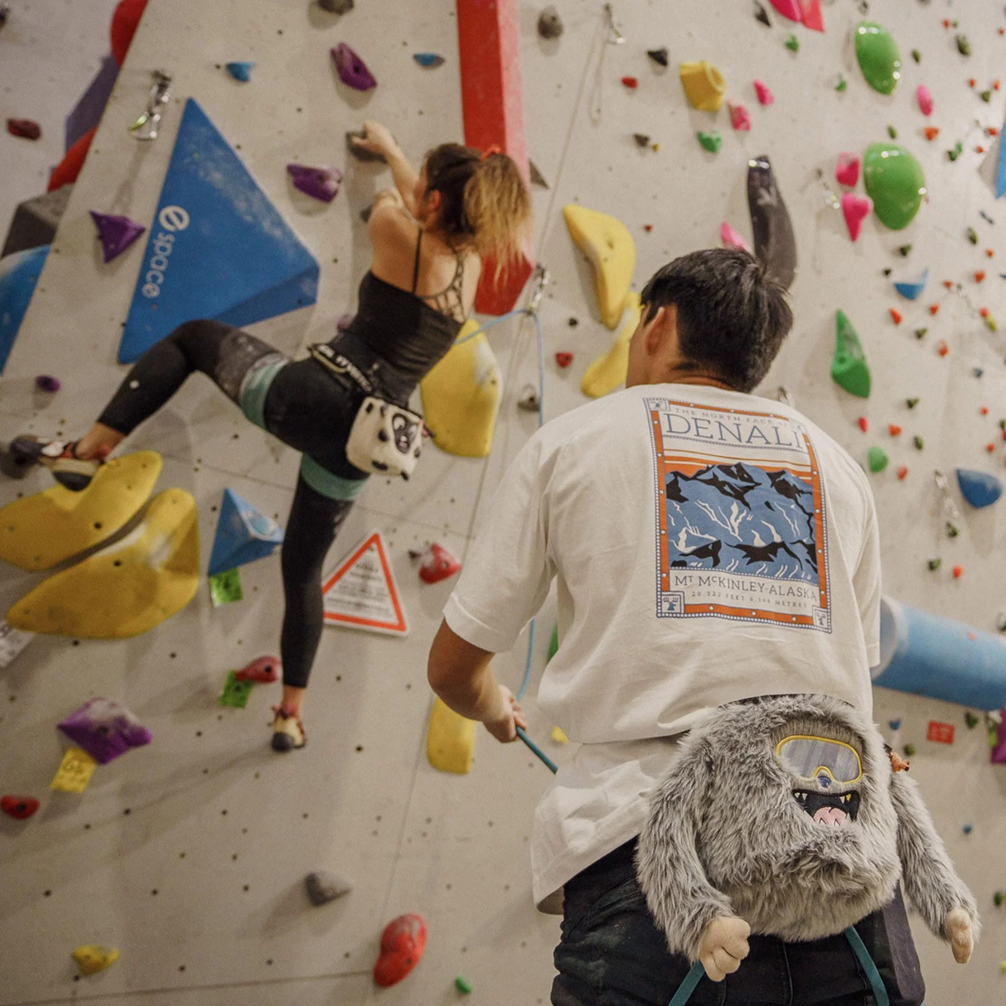 YY Vertical Yeti Bolsa de tiza para escalada en roca para adultos y niños, búlder