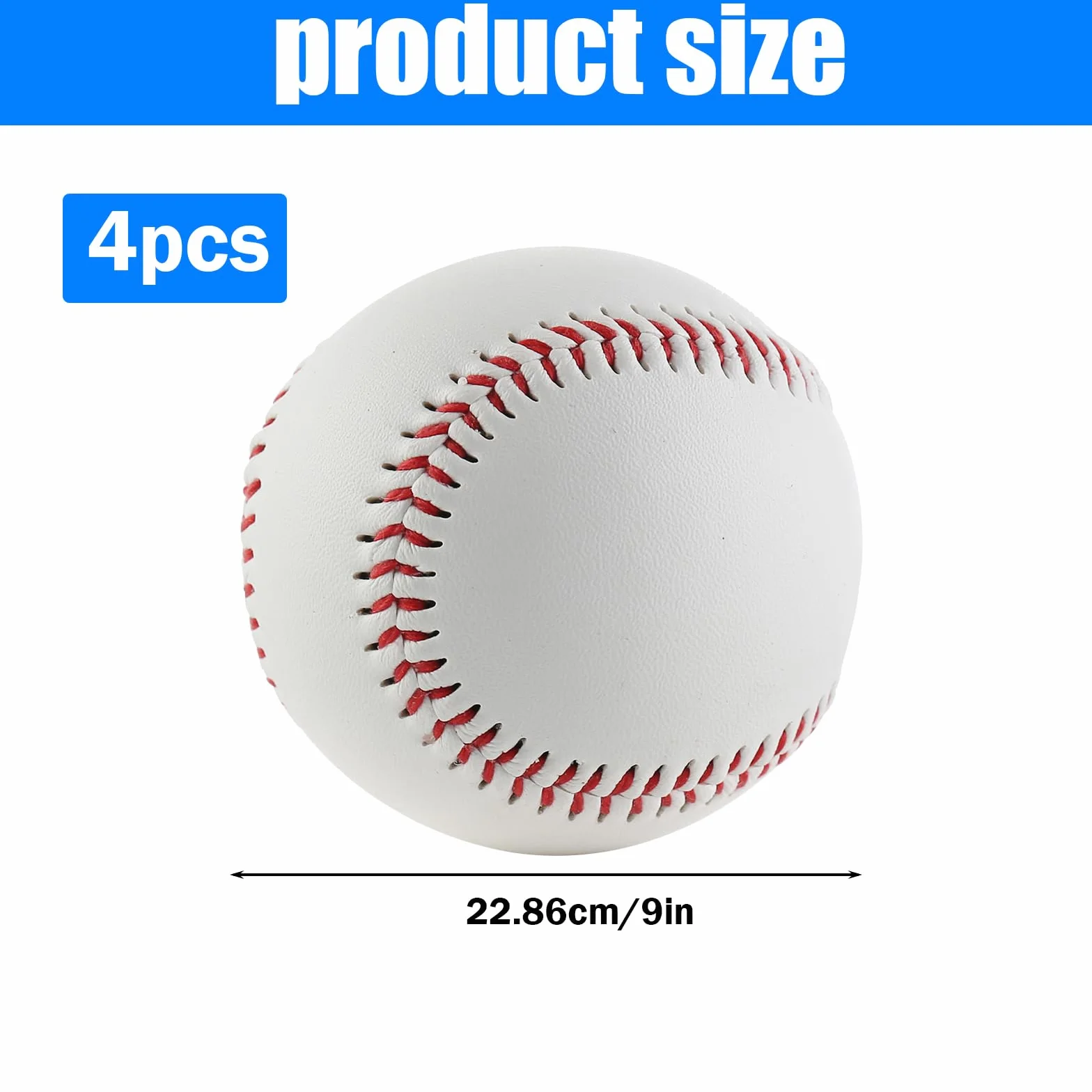 Pelotas de Béisbol 9" Profesionales Juego de 4 para Jóvenes y Adultos