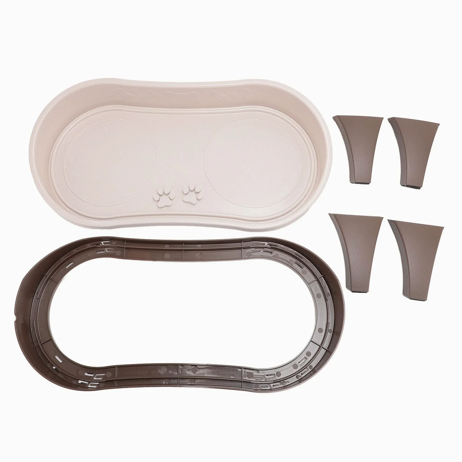 Soporte Elevado para Cuenco para Perros con Pies a Prueba de Arañazos, Bandeja Elevada para Comedero para Mascotas Pequeñas, Medianas y Grandes