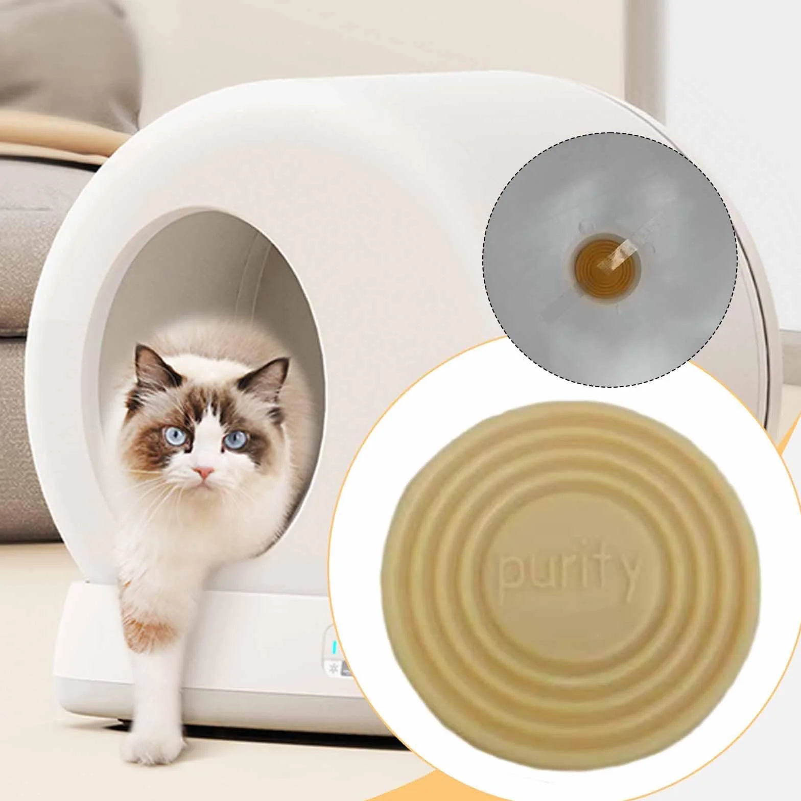 Sharplace Tapón de Goma para Caja de Arena para Gatos, Repuesto Portátil PJ039