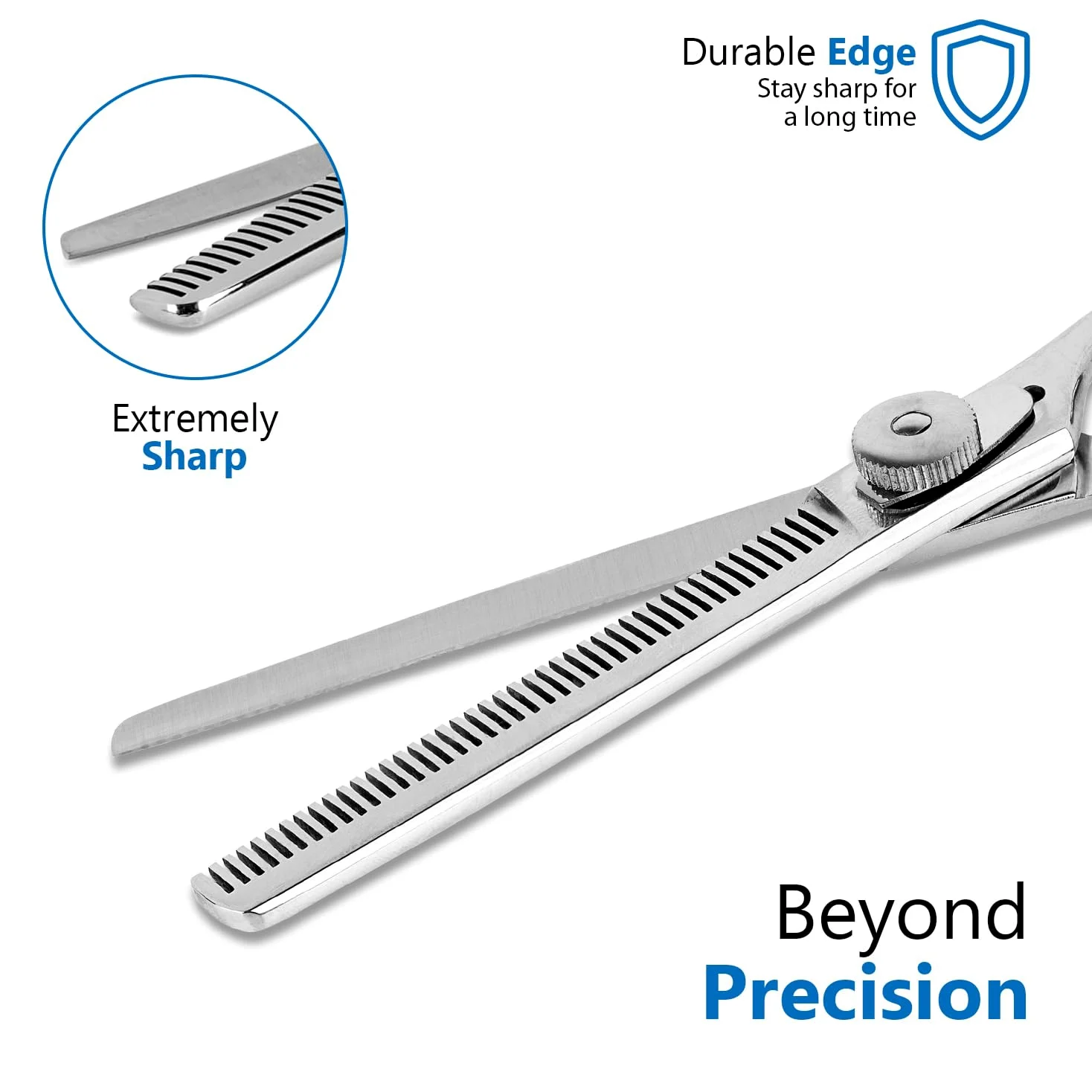 Laazar Pro Shears, Tijeras de Aseo para Mascotas entrelazadas, 16,5 cm, 42 Dientes