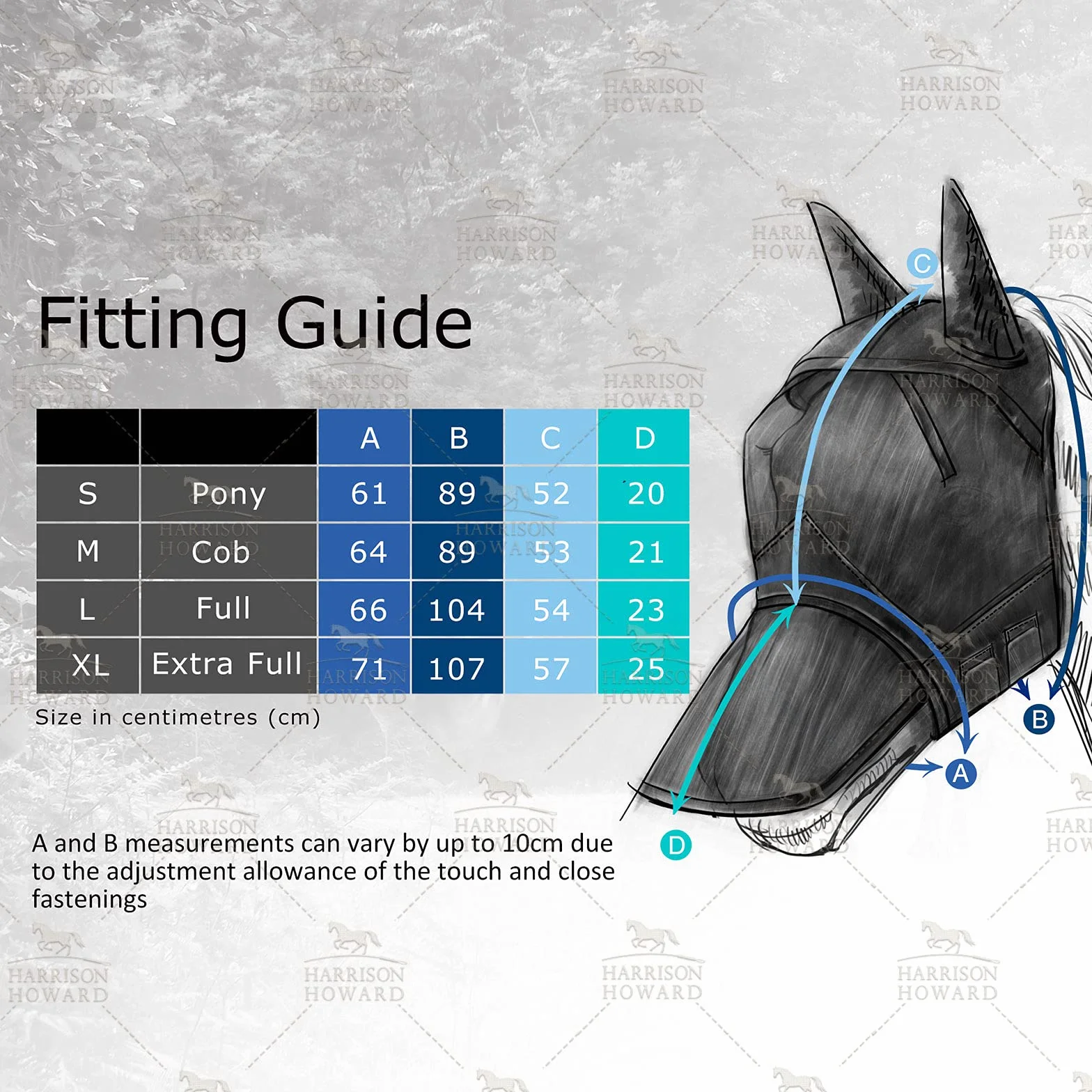 Harrison Howard CareMaster Máscara de Mosca de Caballo Estándar con Orejas Protección UV para Caballo-Estampado de Leopardo (M)