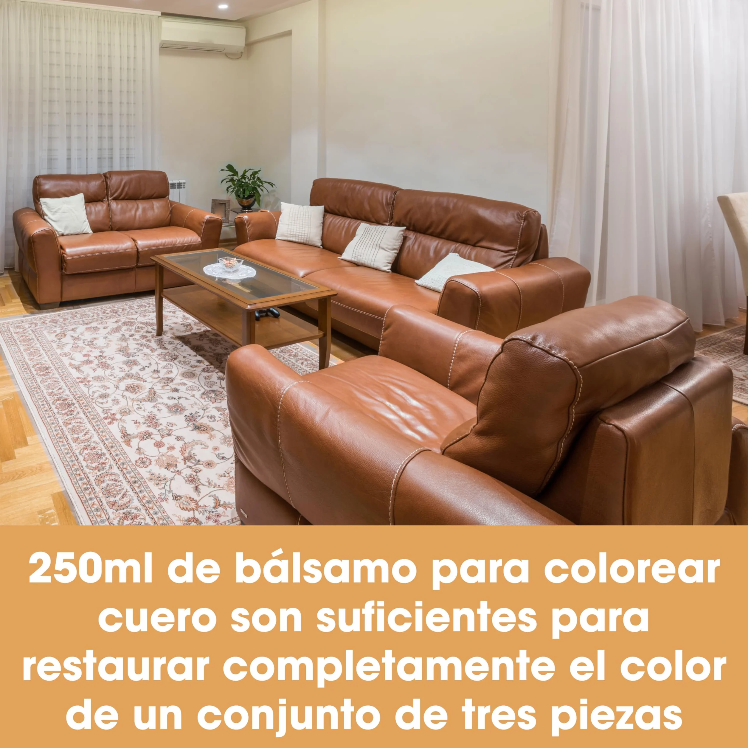Furniture Clinic Bálsamo Recolorante para Cuero - Restaurador Color Cuero Muebles, Sofá Desgastado, Automóviles (Marrón Oscuro)