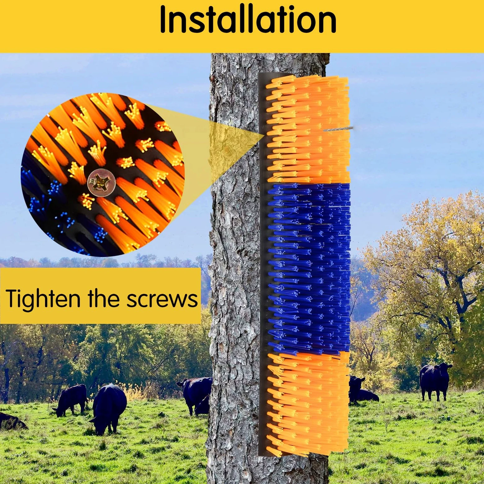 4pcs Cepillo para rascar ganado,Rascador Grande ,raspador semicircular Cepillos de masaje ,alivia la picazón,Resistentes y Fáciles de Instalar,Para Caballos,Cabras,Ganado Vacuno Y Vacas