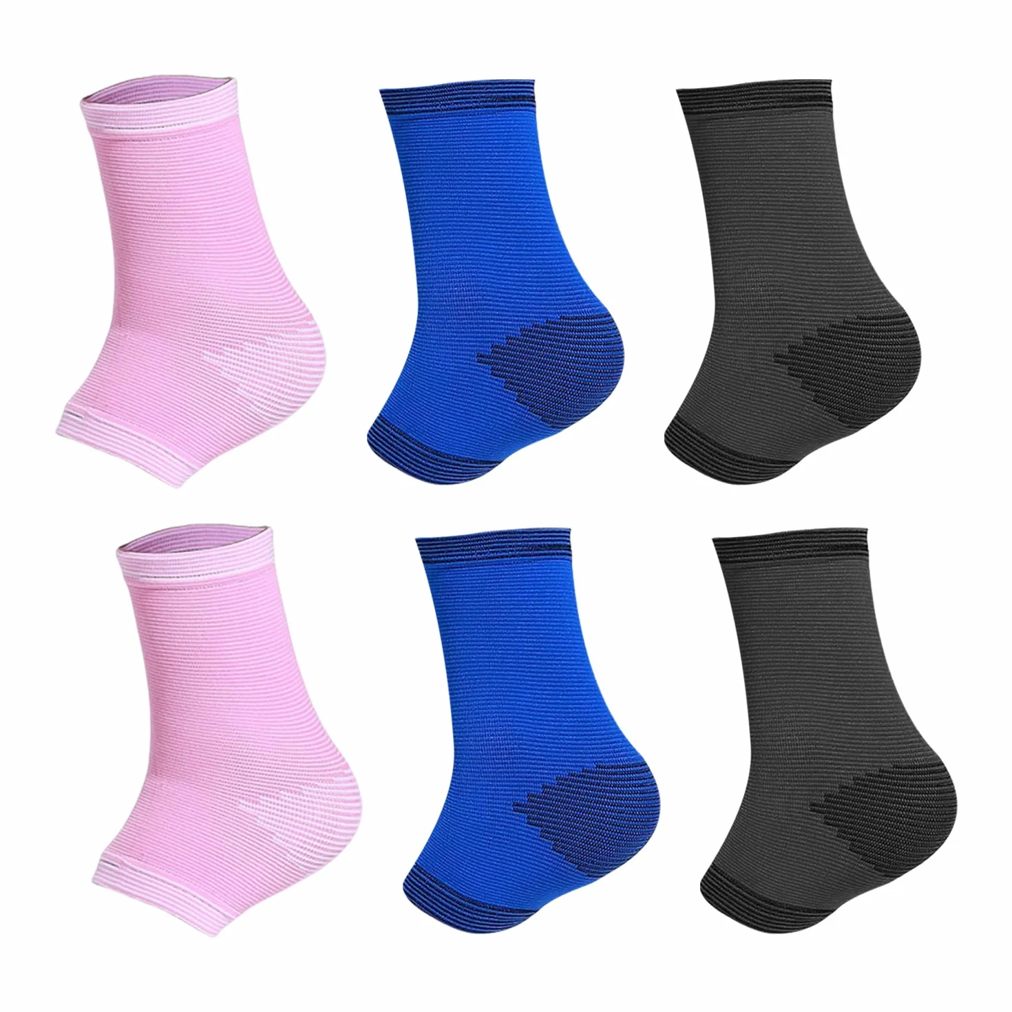 Tobillera Elástica Transpirable para Niños, 3 Pares Protectores de Tobillo Deportivos
