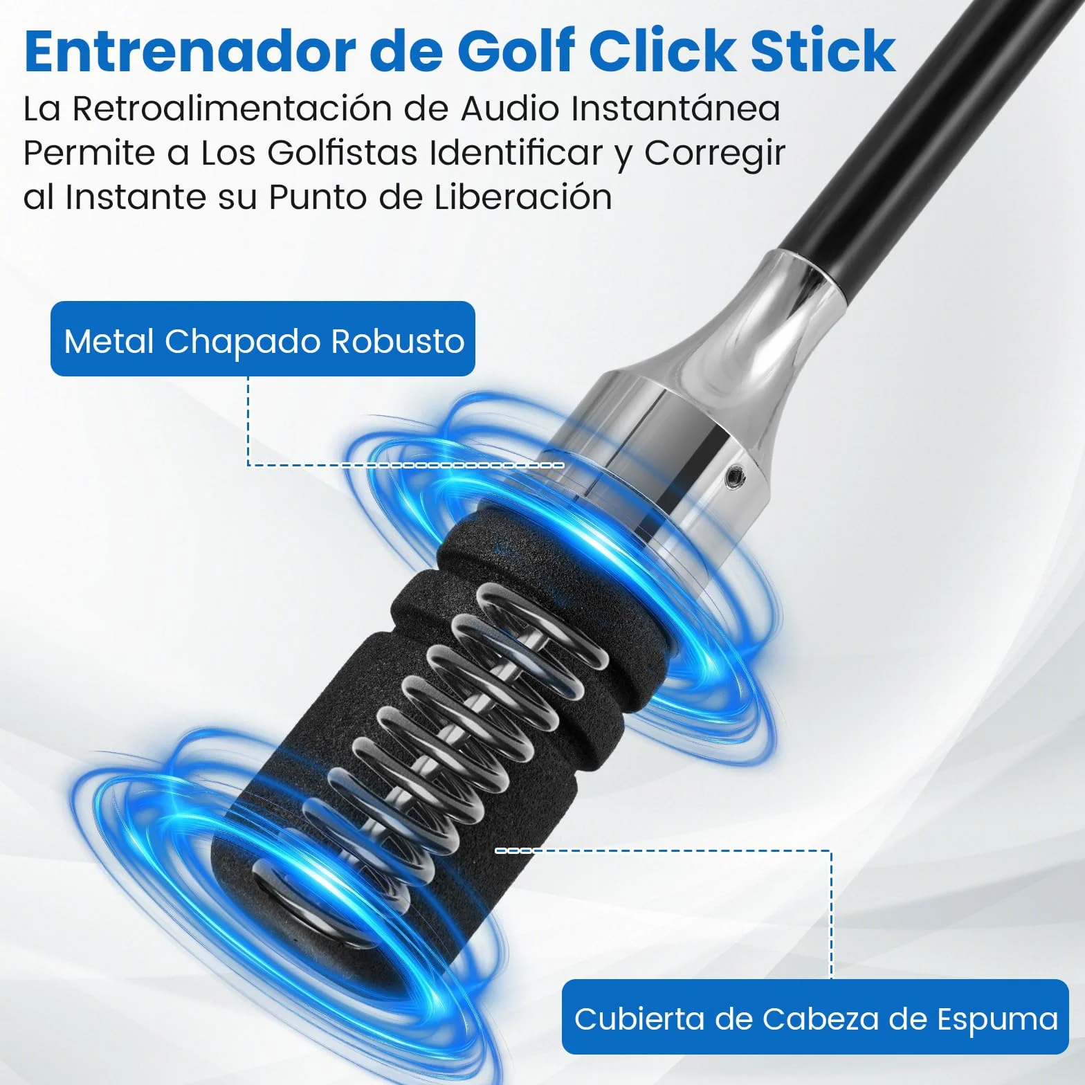 COSTWAY Entrenador de Golf, Ayuda de Entrenamiento Velocidad, Flexibilidad, Equilibrio, Tempo y Fuerza, Corrección del Ritmo del Swing con Sonido