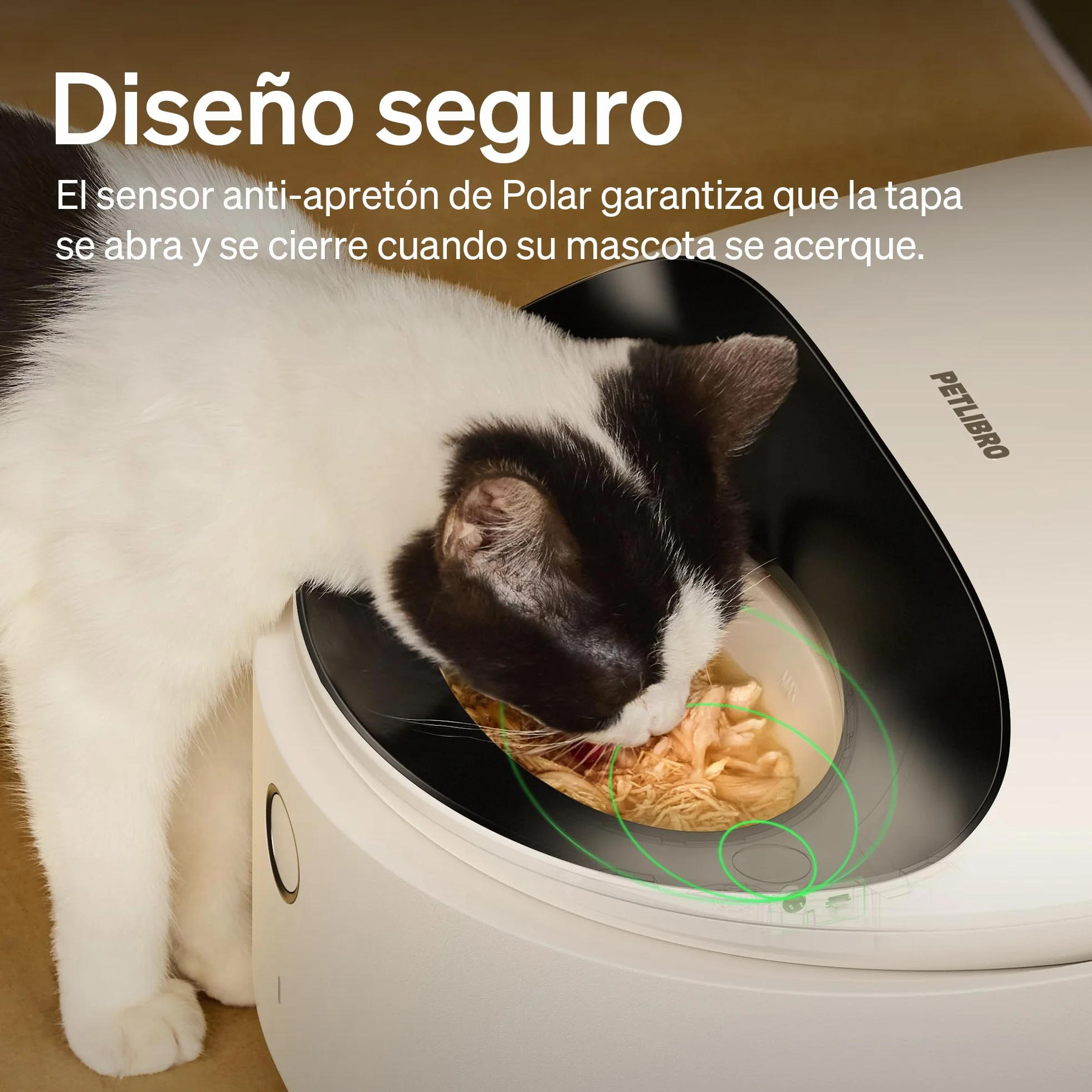 PETLIBRO Comedero Gato Automatico Comida Humeda, 2,4 GHz Wi-Fi Control de Aplicación, Refrigerado y con Refrigeración por Semiconductores, Frescas para 3 días, Dispensador Comida Humeda (Blanco)