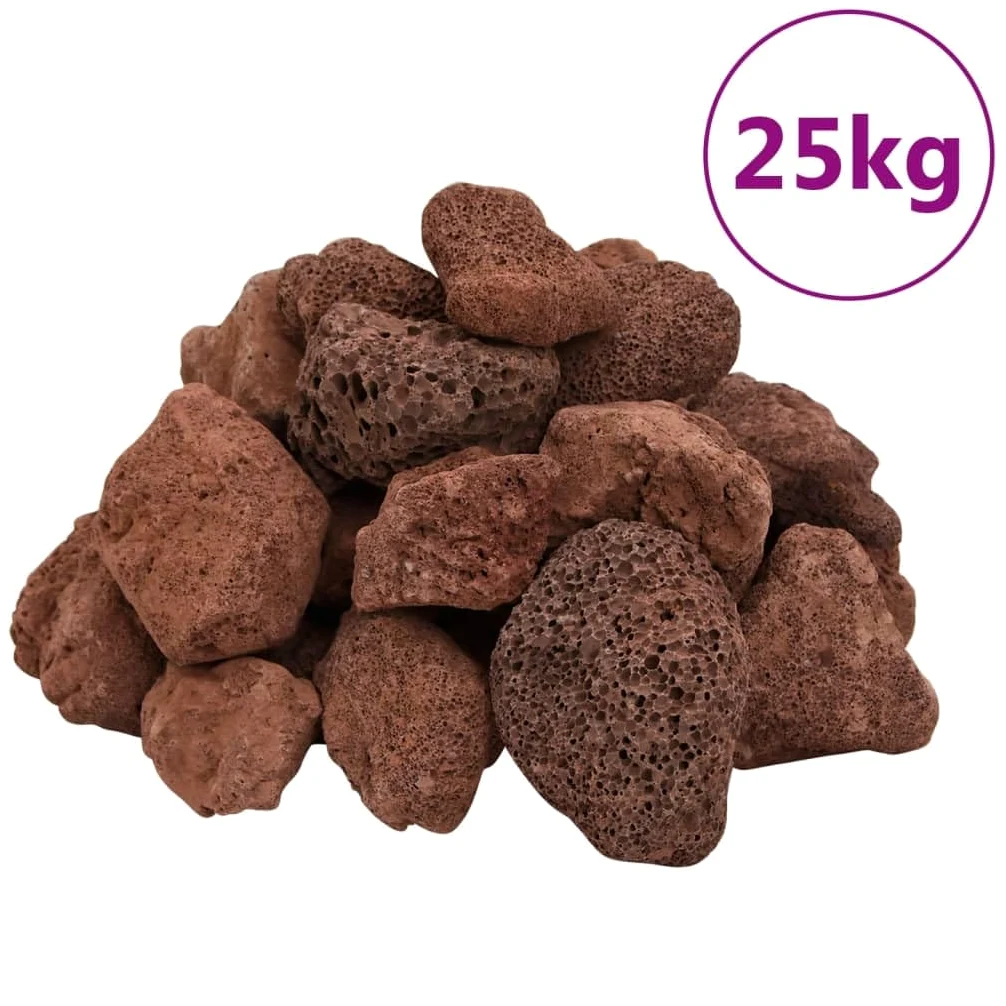 Genérico Rocas volcánicas Rojas 25 kg 5-8 cm,Producto para Mascotas y Animales,Productos para Mascotas,Productos para Peces,Decoración de acuarios-3217179
